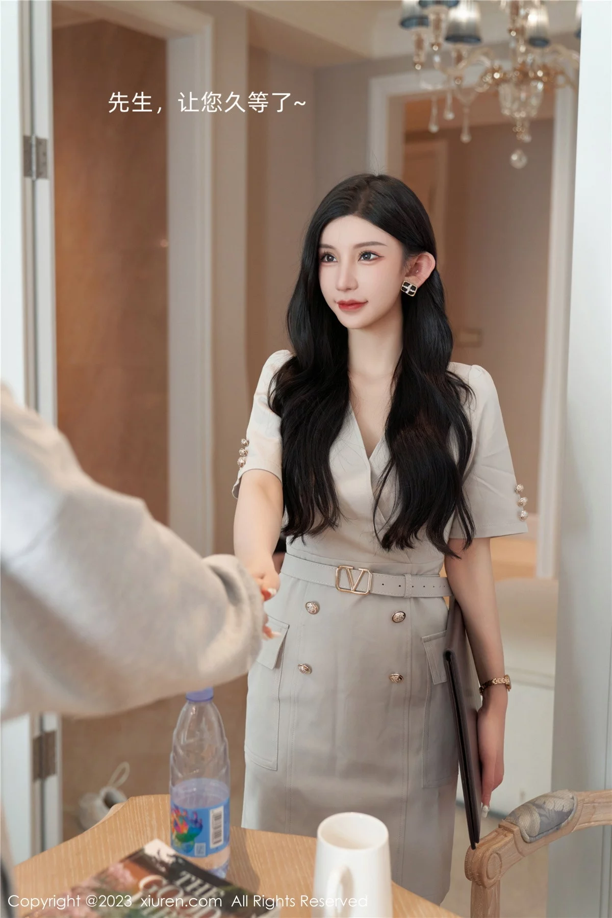 XiuRen第7157期_女神周于希Sally办公室剧情肉色薄透连体衣秀火辣身材诱惑写真100P