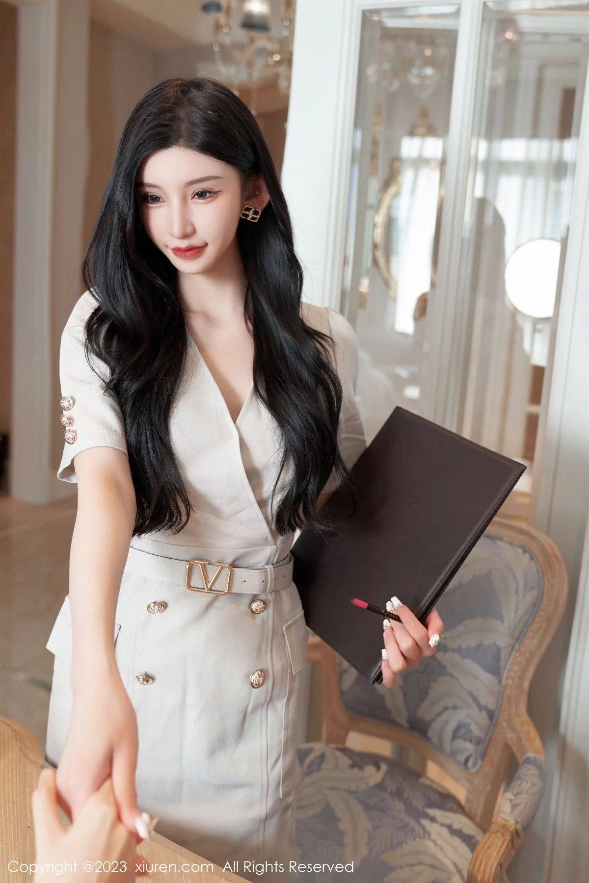 XiuRen第7157期_女神周于希Sally办公室剧情肉色薄透连体衣秀火辣身材诱惑写真100P