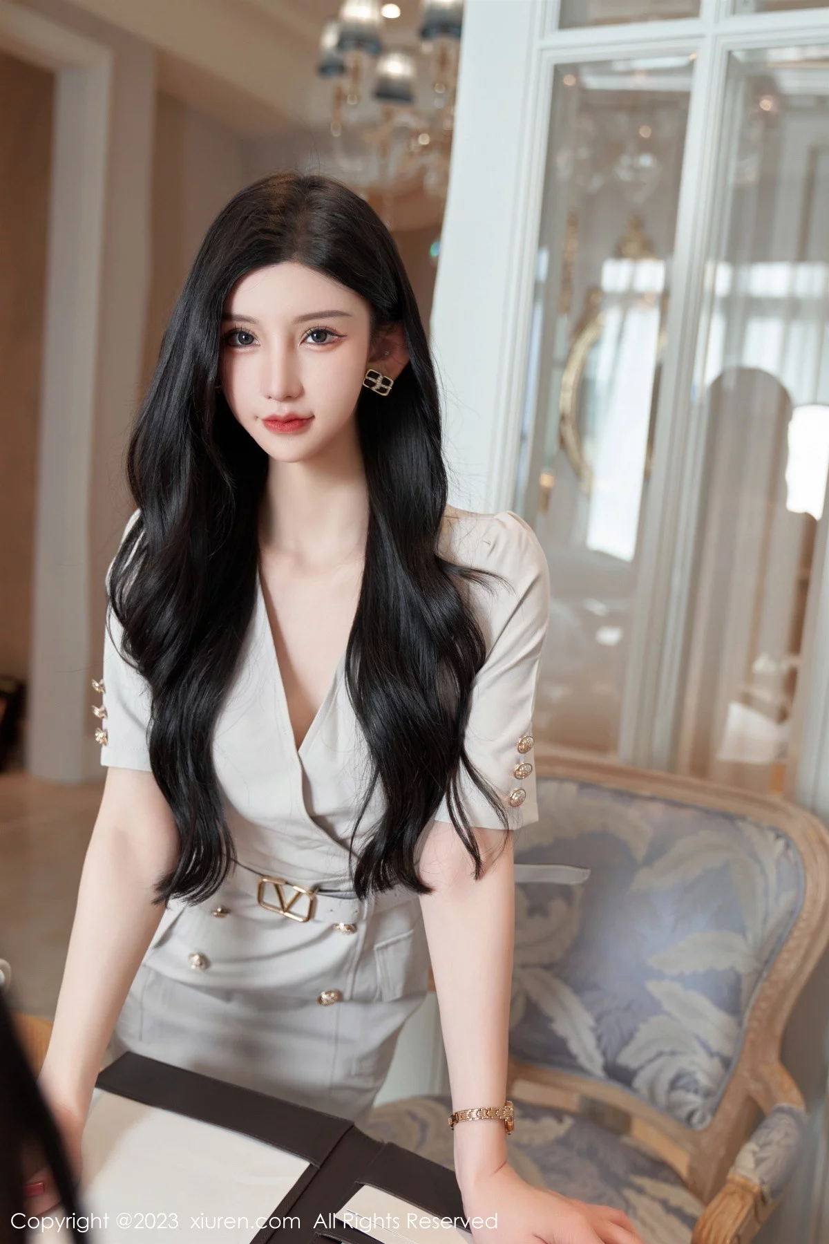 XiuRen第7157期_女神周于希Sally办公室剧情肉色薄透连体衣秀火辣身材诱惑写真100P