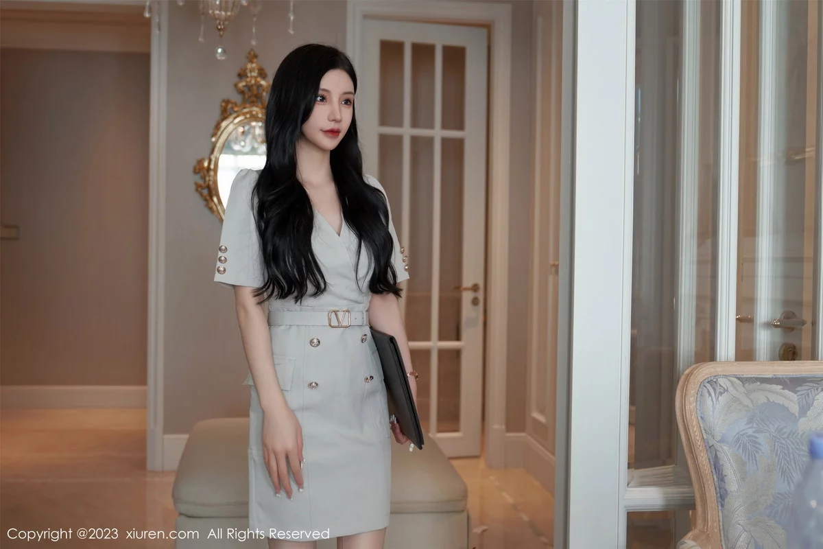 XiuRen第7157期_女神周于希Sally办公室剧情肉色薄透连体衣秀火辣身材诱惑写真100P
