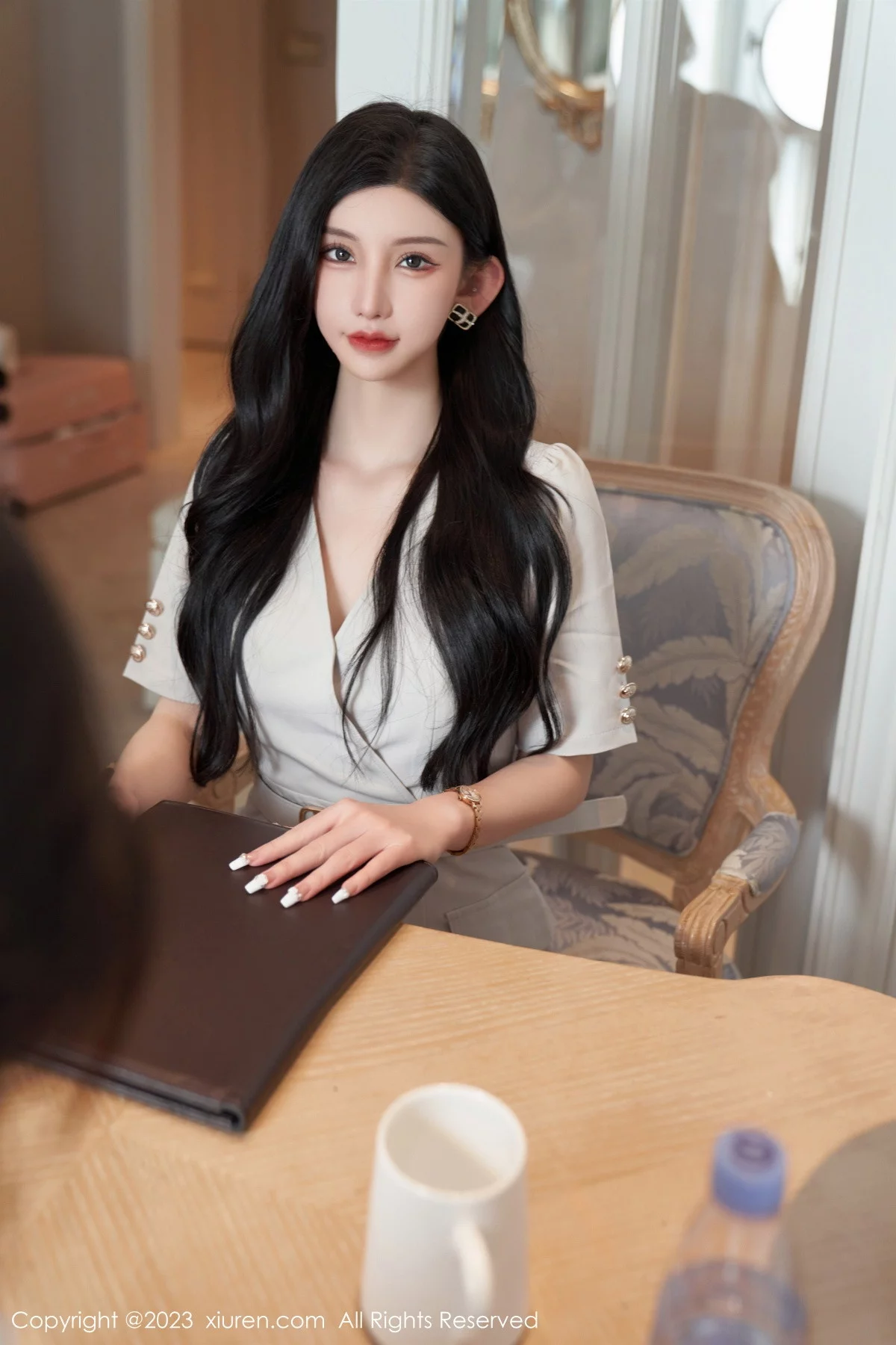 XiuRen第7157期_女神周于希Sally办公室剧情肉色薄透连体衣秀火辣身材诱惑写真100P