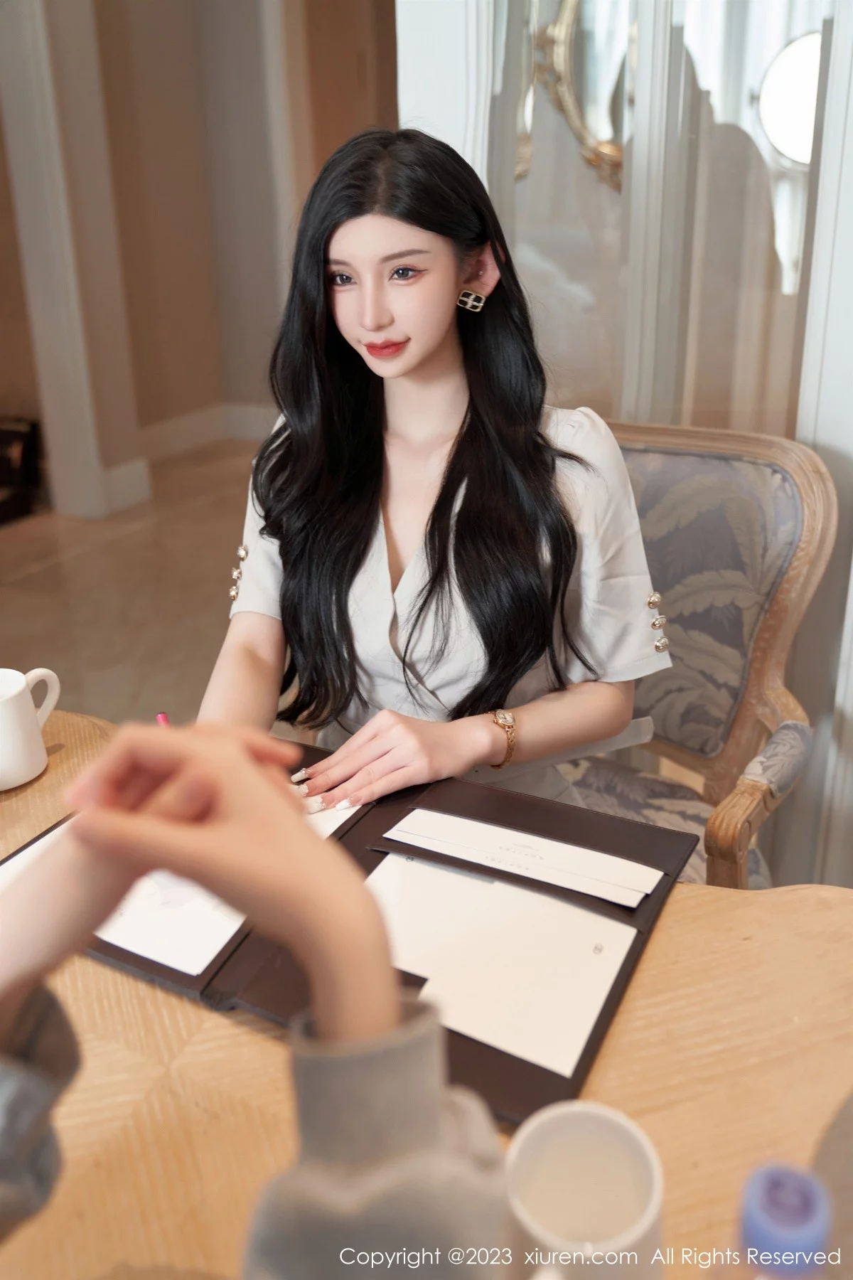 XiuRen第7157期_女神周于希Sally办公室剧情肉色薄透连体衣秀火辣身材诱惑写真100P