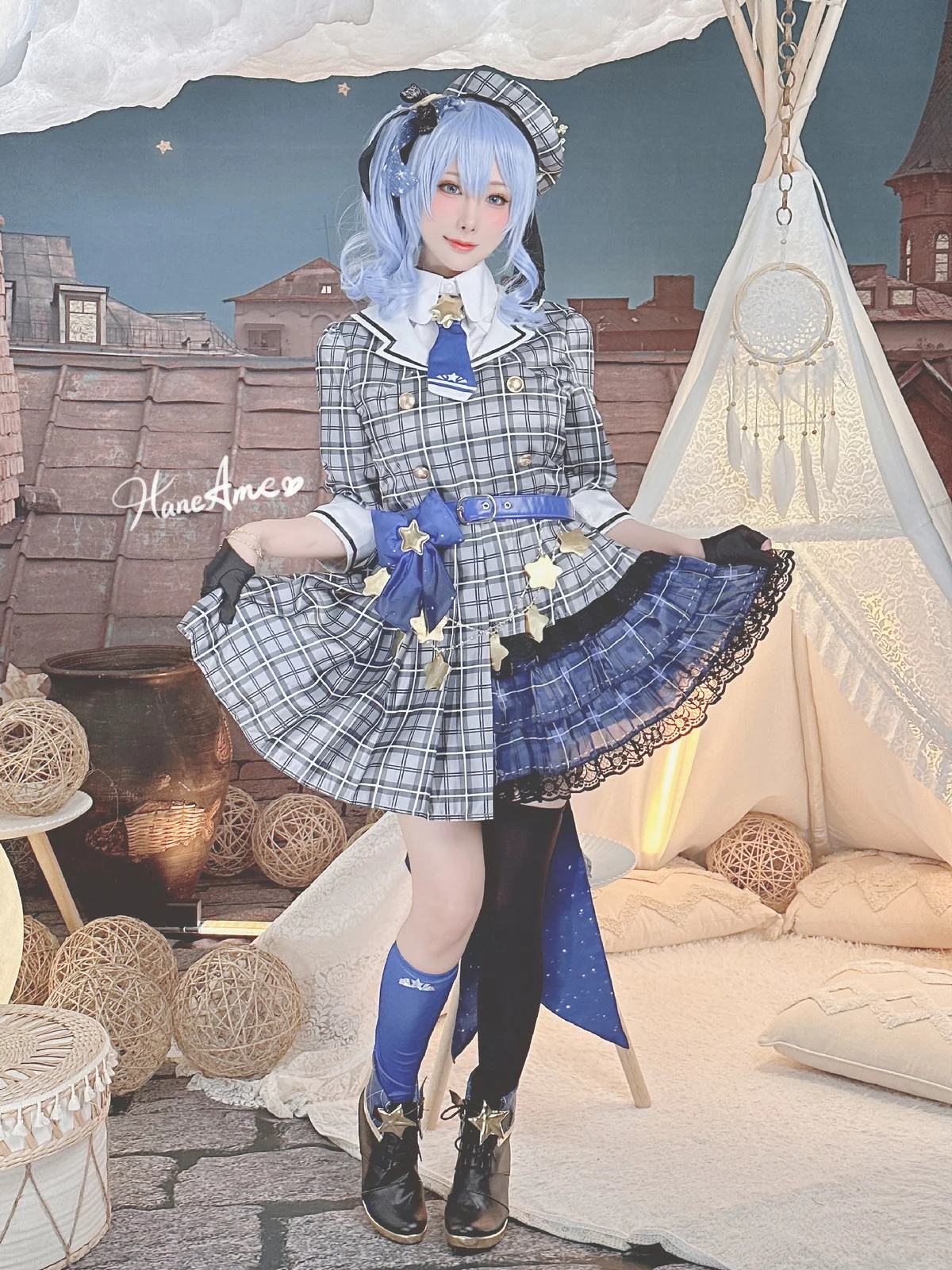 Coser美女雨波_HaneAme4月合集主题性感连体衣+黑色内衣秀丰满身材诱惑写真148P