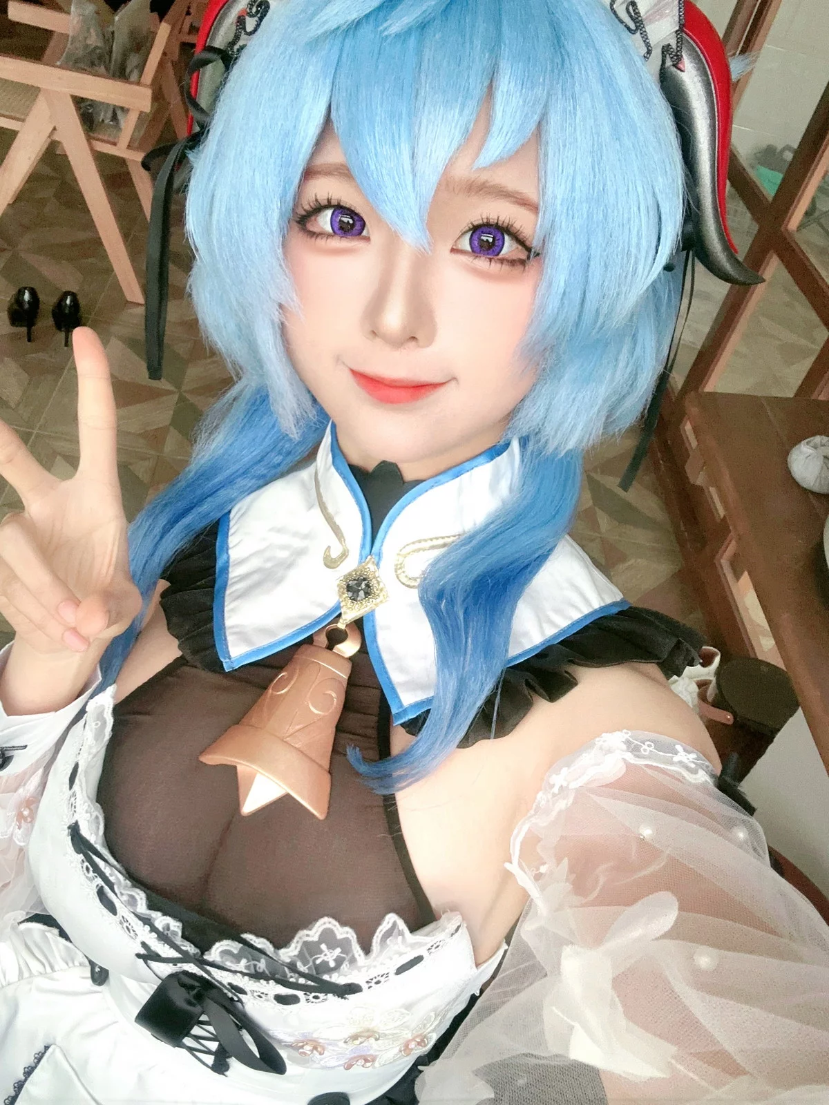动漫博主蠢沫沫朋友圈自拍主题私房性感多套服饰系列秀丰满身材诱惑写真66P