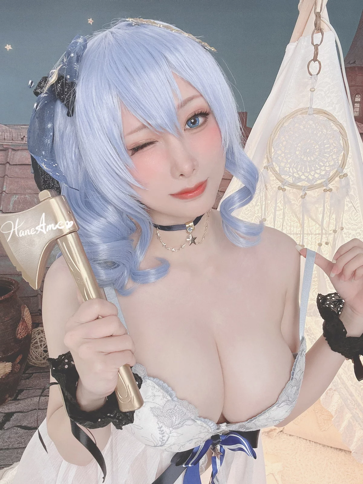 Coser美女雨波_HaneAme4月合集主题性感连体衣+黑色内衣秀丰满身材诱惑写真148P