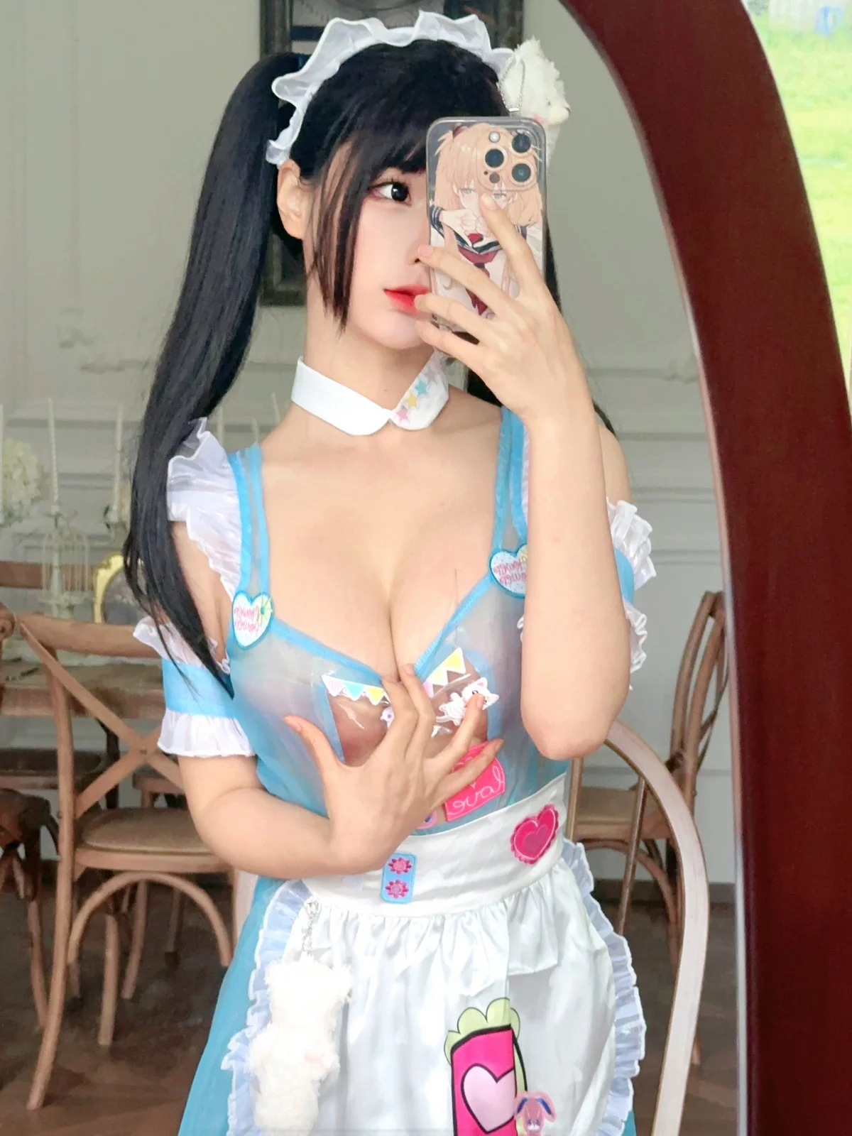 动漫博主蠢沫沫朋友圈自拍主题私房性感多套服饰系列秀丰满身材诱惑写真66P