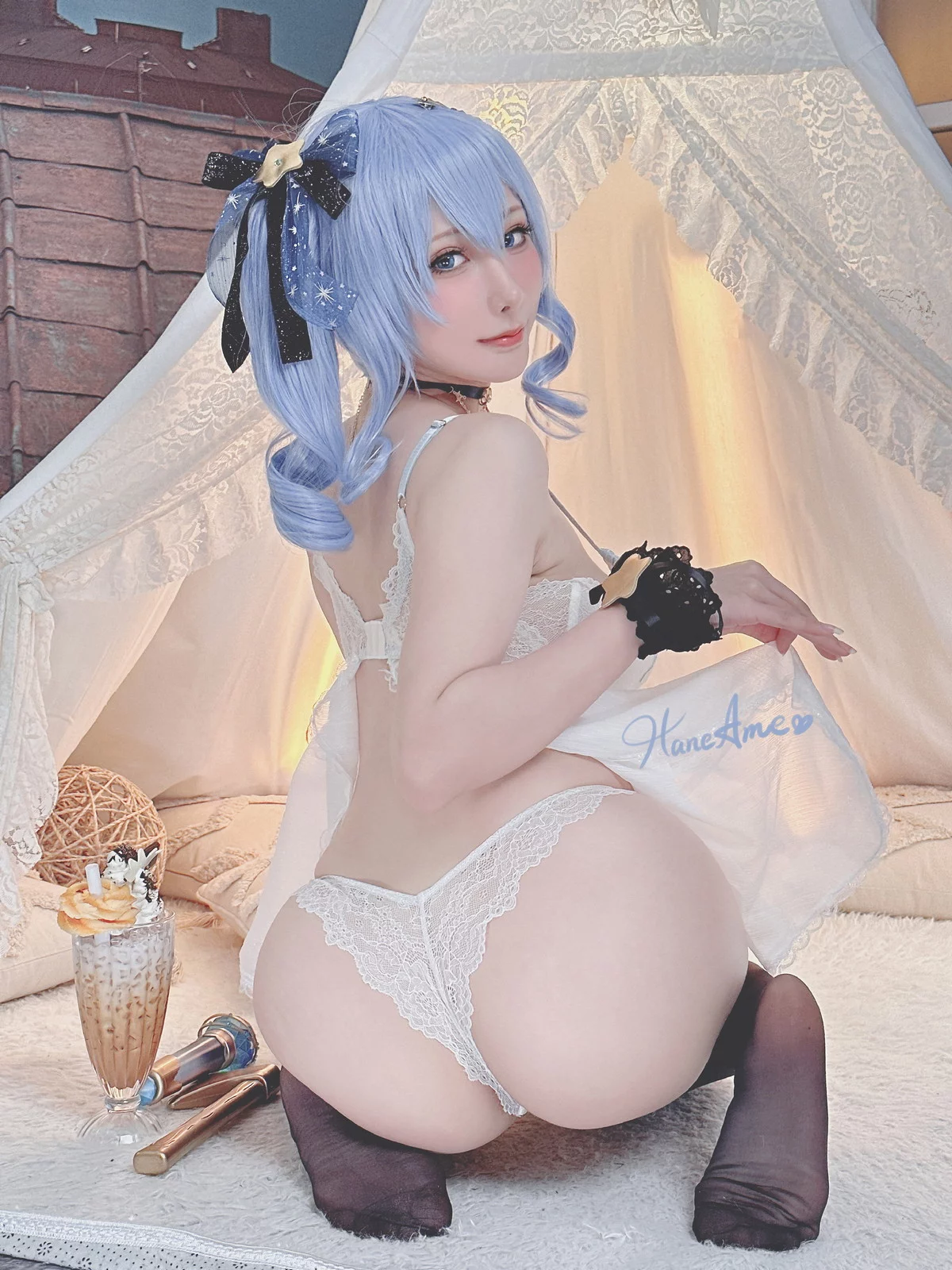 Coser美女雨波_HaneAme4月合集主题性感连体衣+黑色内衣秀丰满身材诱惑写真148P
