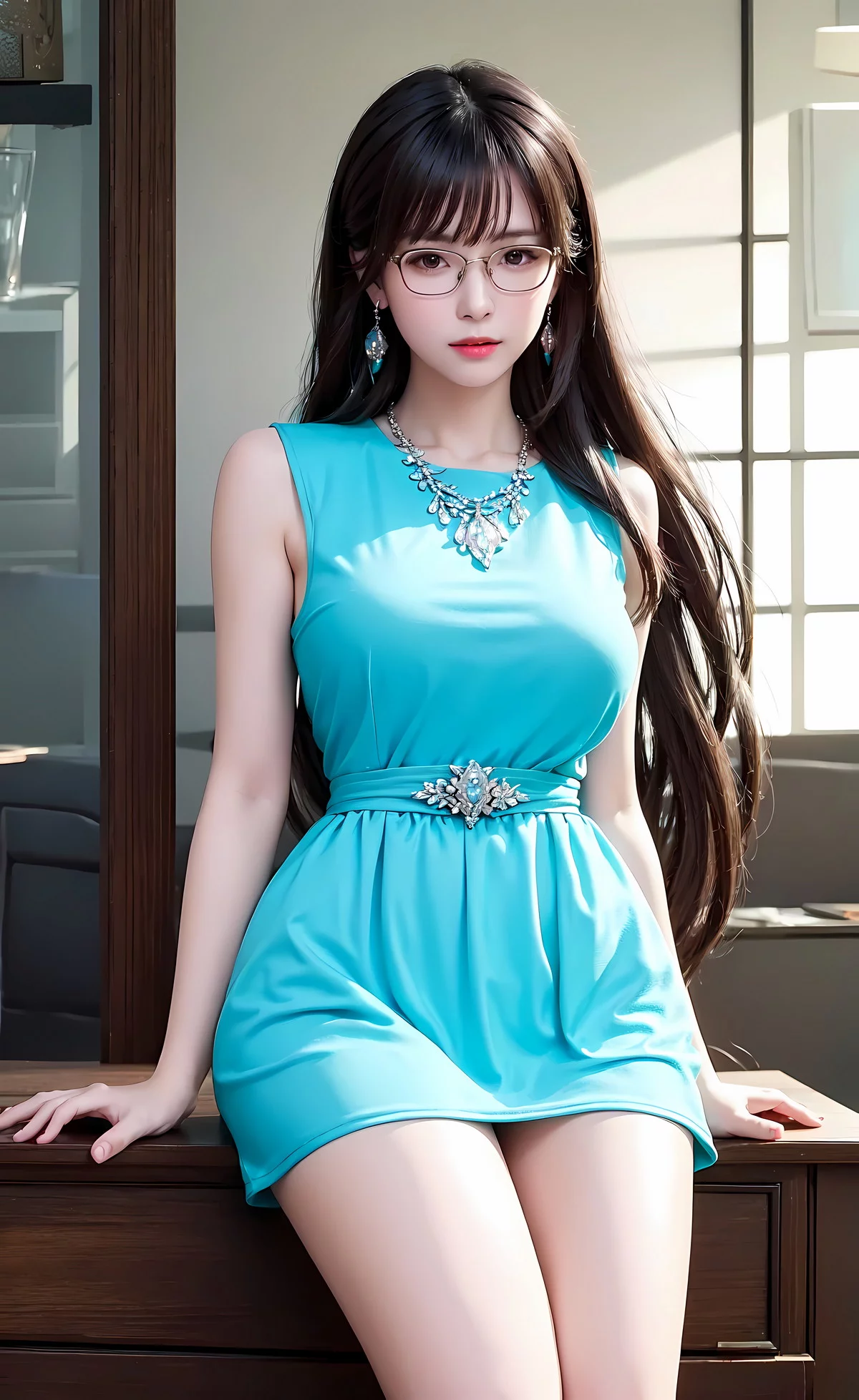 AI美图017期都市丽人性感OL制服系列主题写真及下载30P