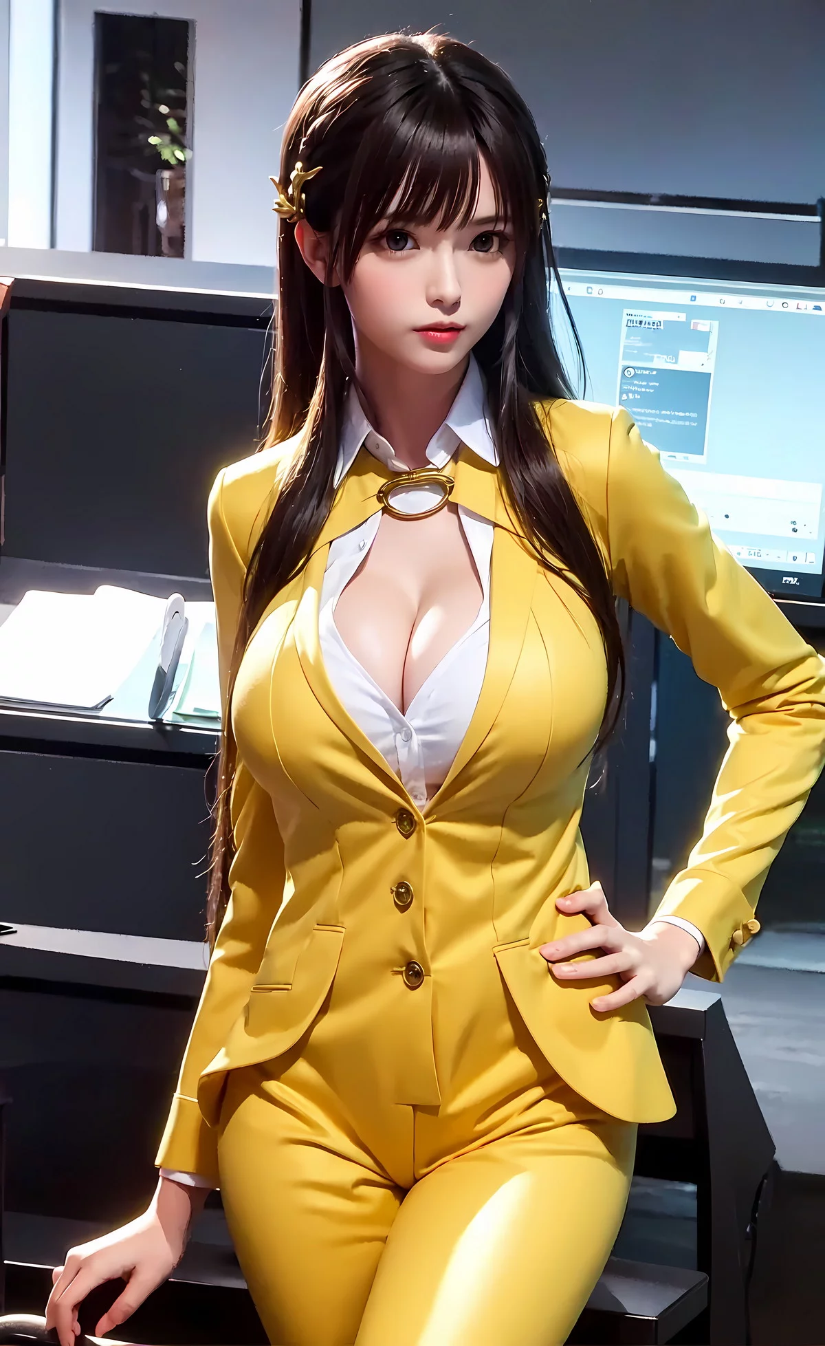 AI美图017期都市丽人性感OL制服系列主题写真及下载30P
