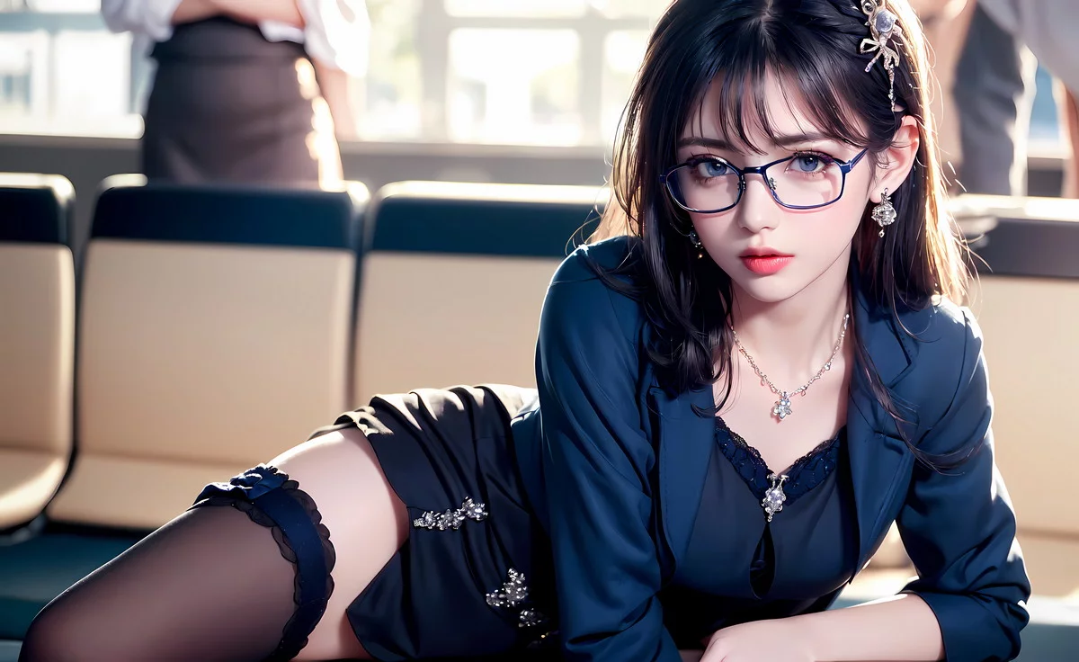 AI美图019期电眼迷唇主题户外短发美少女性感写真及下载22P