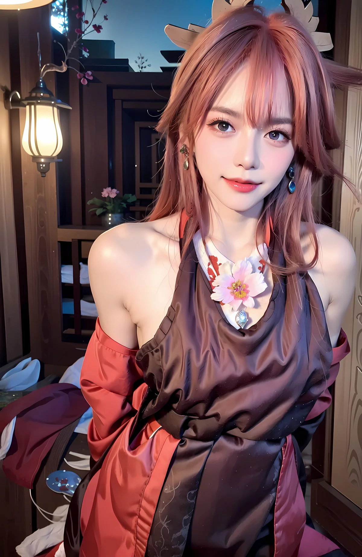 AI美图020期八重神子主题性感礼裙系列美女写真及下载24P