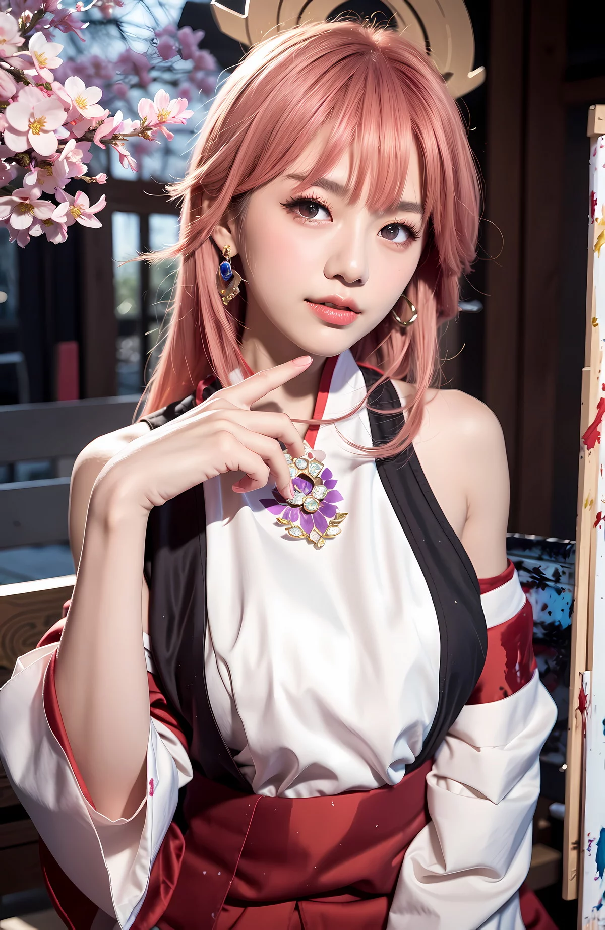 AI美图020期八重神子主题性感礼裙系列美女写真及下载24P