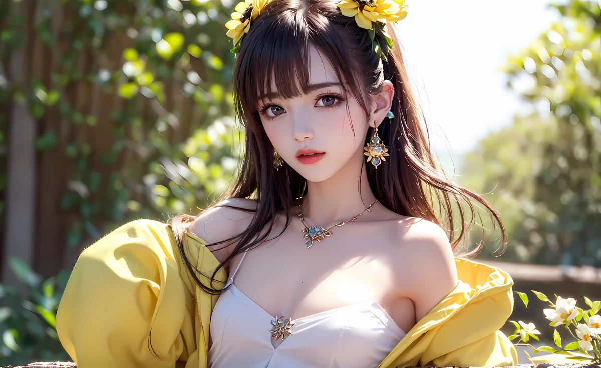 AI美图019期电眼迷唇主题户外短发美少女性感写真及下载22P