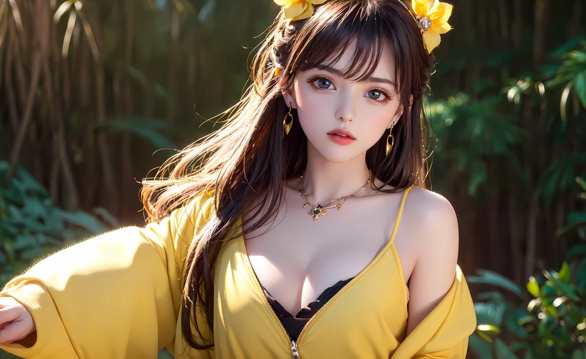 AI美图019期电眼迷唇主题户外短发美少女性感写真及下载22P