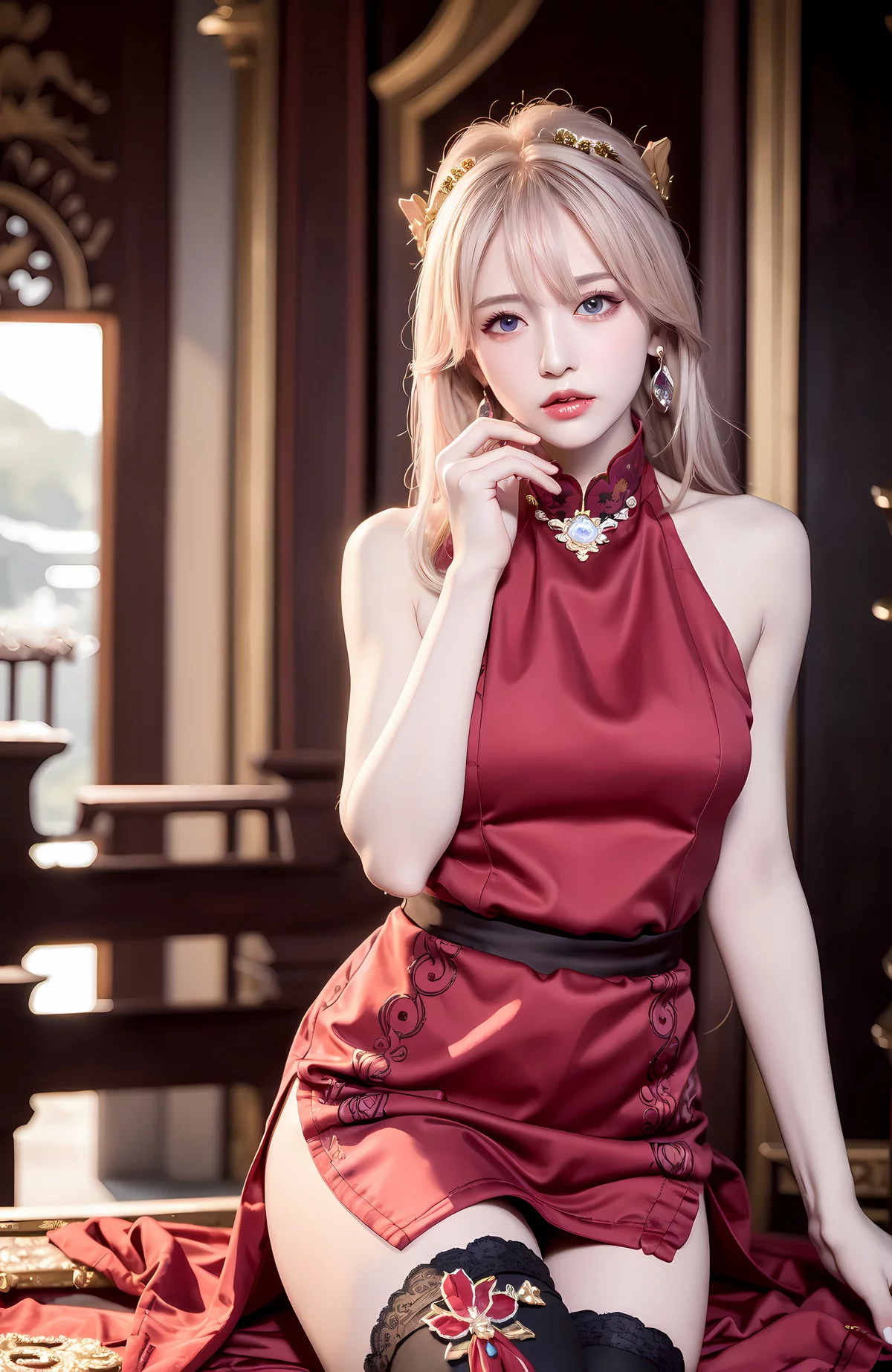 AI美图020期八重神子主题性感礼裙系列美女写真及下载24P
