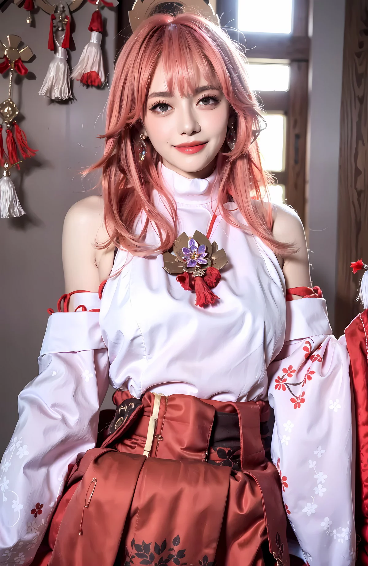 AI美图020期八重神子主题性感礼裙系列美女写真及下载24P