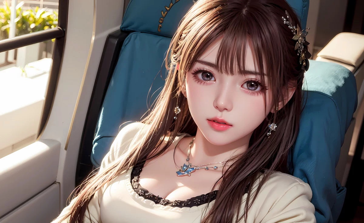 AI美图019期电眼迷唇主题户外短发美少女性感写真及下载22P