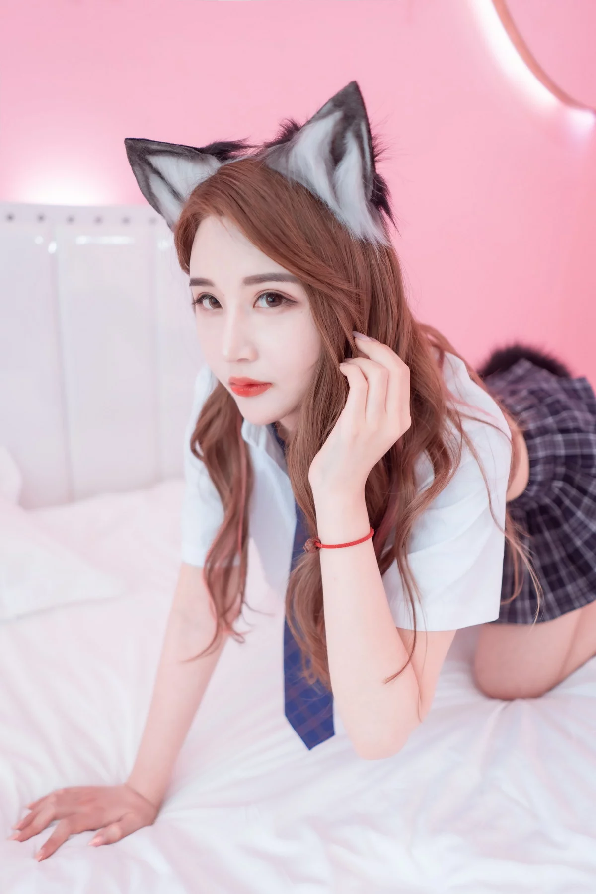Coser妹子蜜蜜子+星野咪兔Cute pet主题性感姐妹花JK制服秀美腿迷人诱惑写真71P