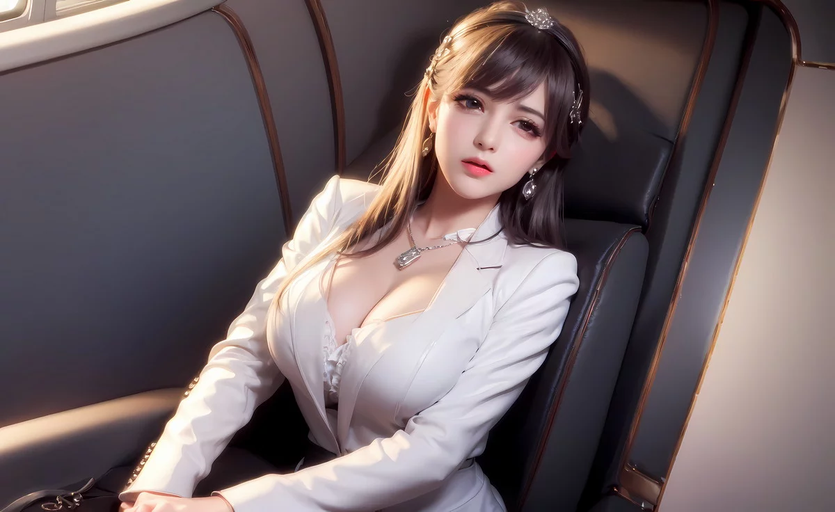 AI美图019期电眼迷唇主题户外短发美少女性感写真及下载22P
