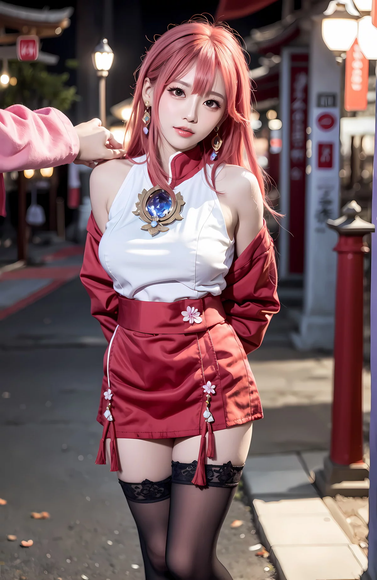 AI美图020期八重神子主题性感礼裙系列美女写真及下载24P
