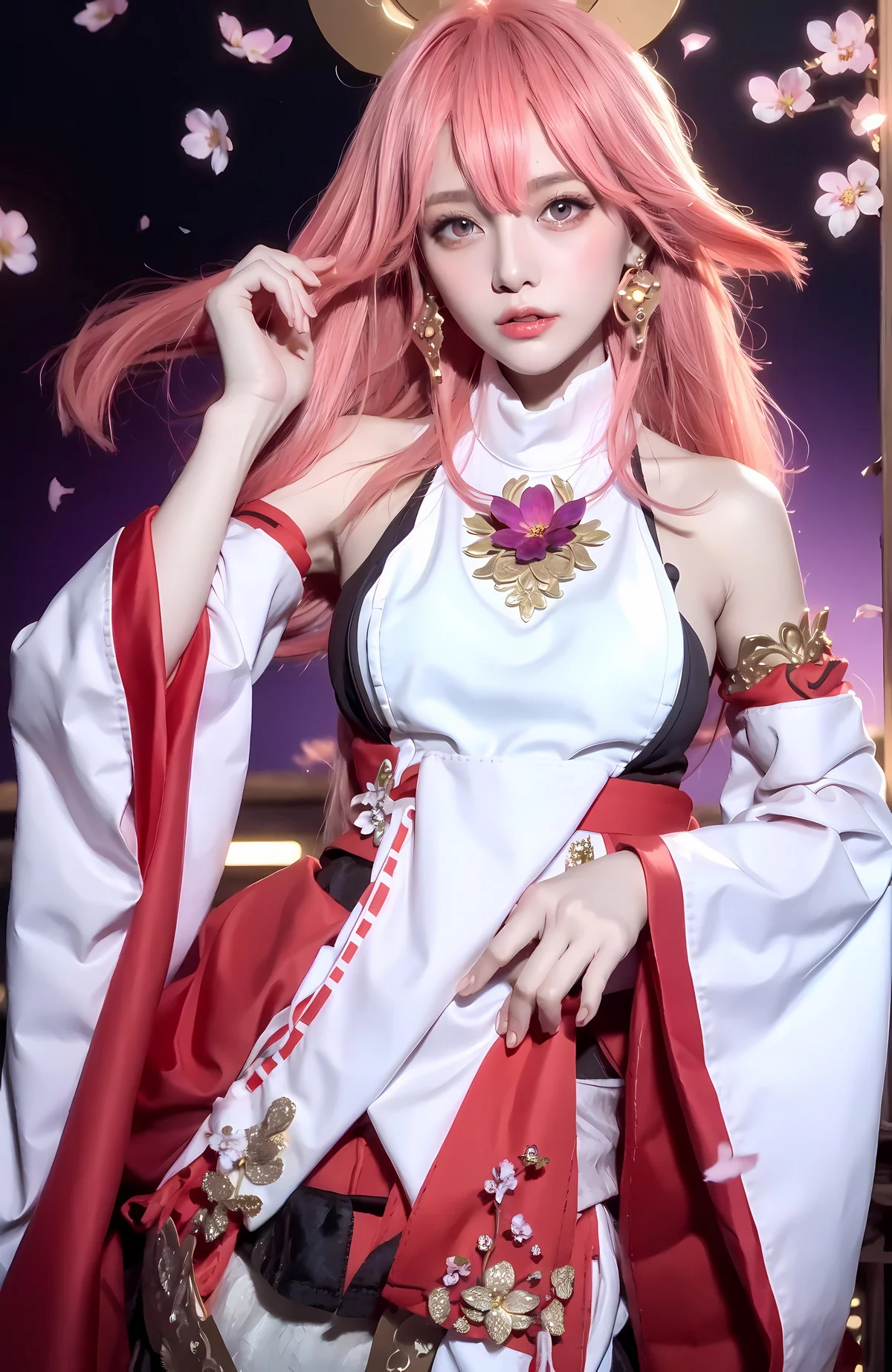AI美图020期八重神子主题性感礼裙系列美女写真及下载24P