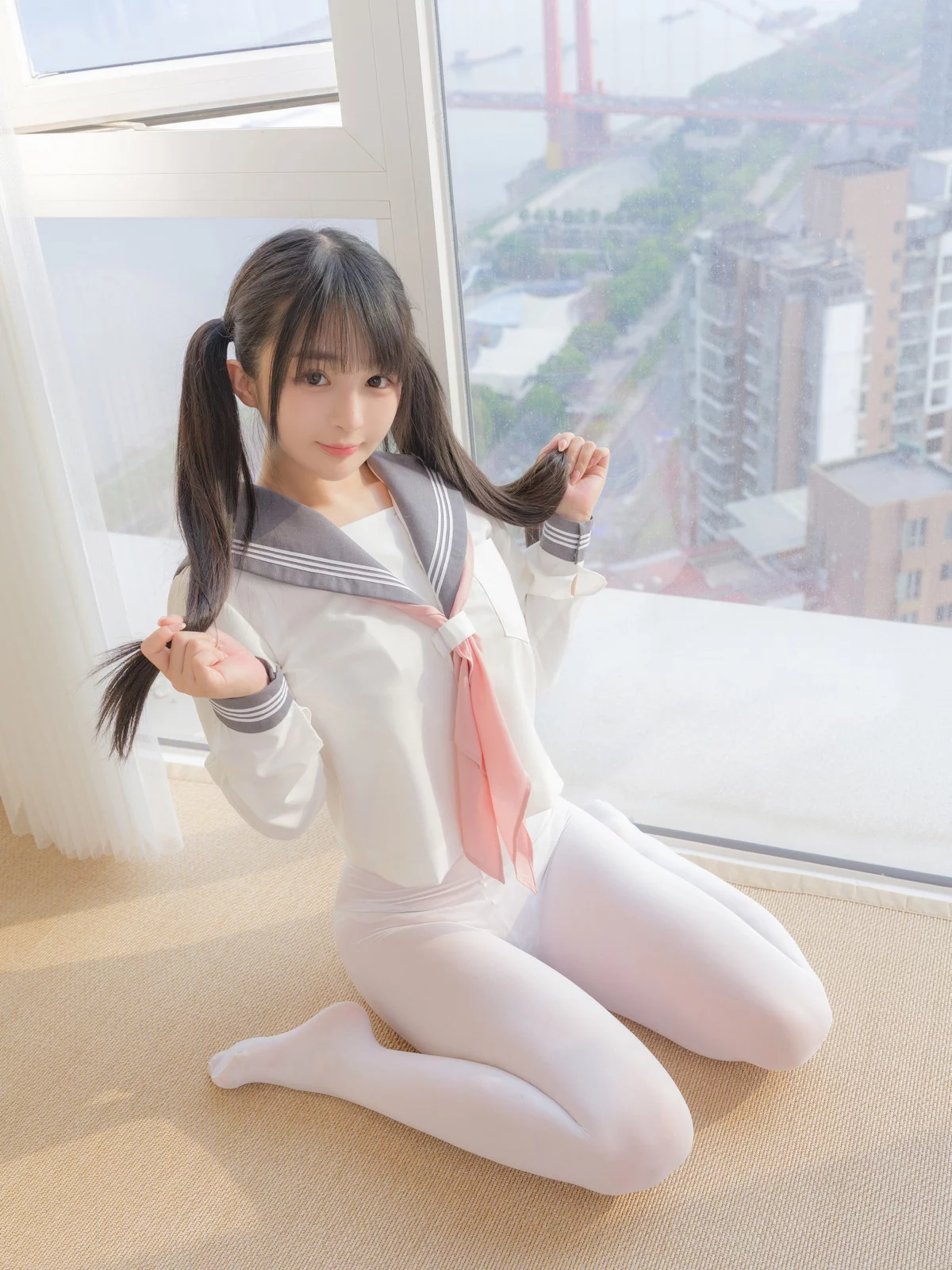 网络美女桜井宁宁白丝JK主题性感JK制服半脱露白丝袜秀翘臀美腿迷人诱惑写真85P