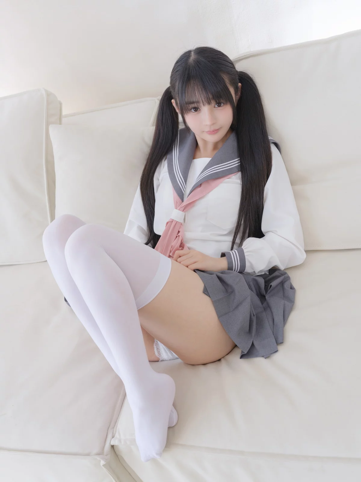 网络美女桜井宁宁白丝JK主题性感JK制服半脱露白丝袜秀翘臀美腿迷人诱惑写真85P