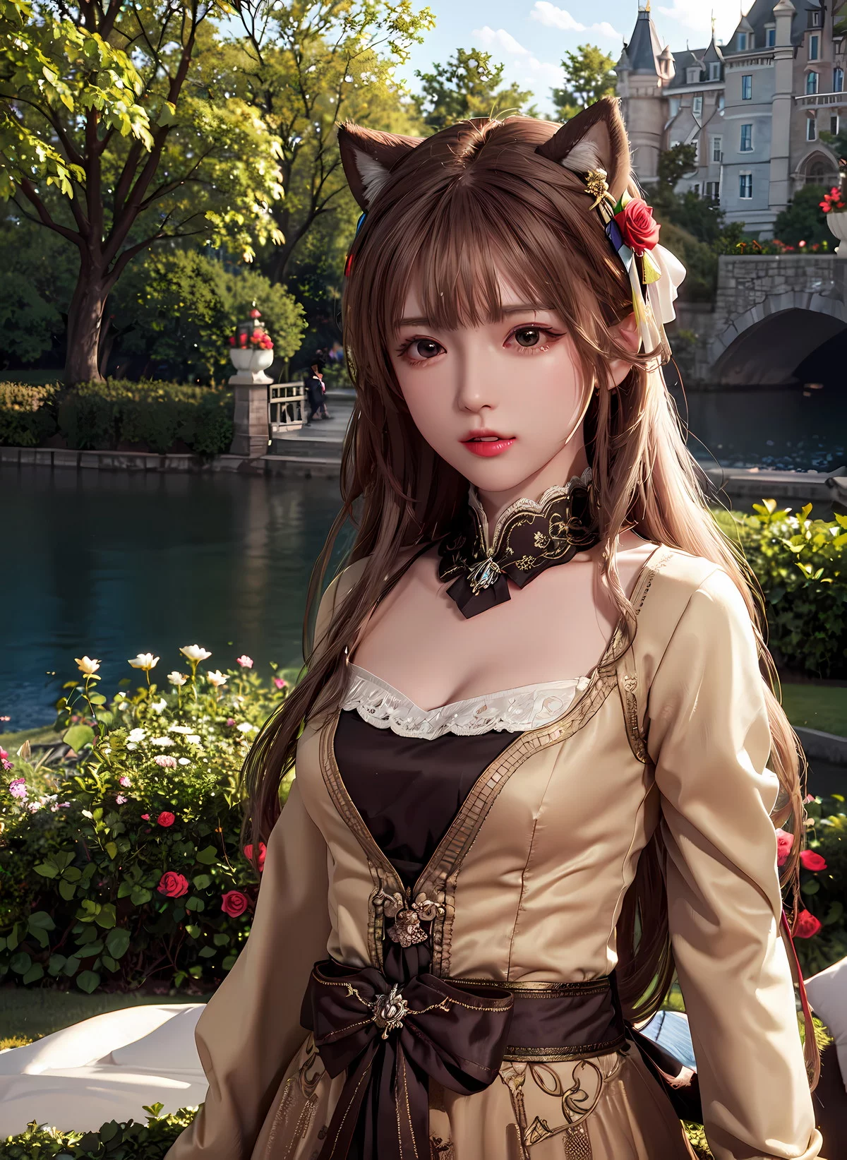 AI美图027期异界猫娘主题性感美少女猫耳娘装扮写真及下载24P