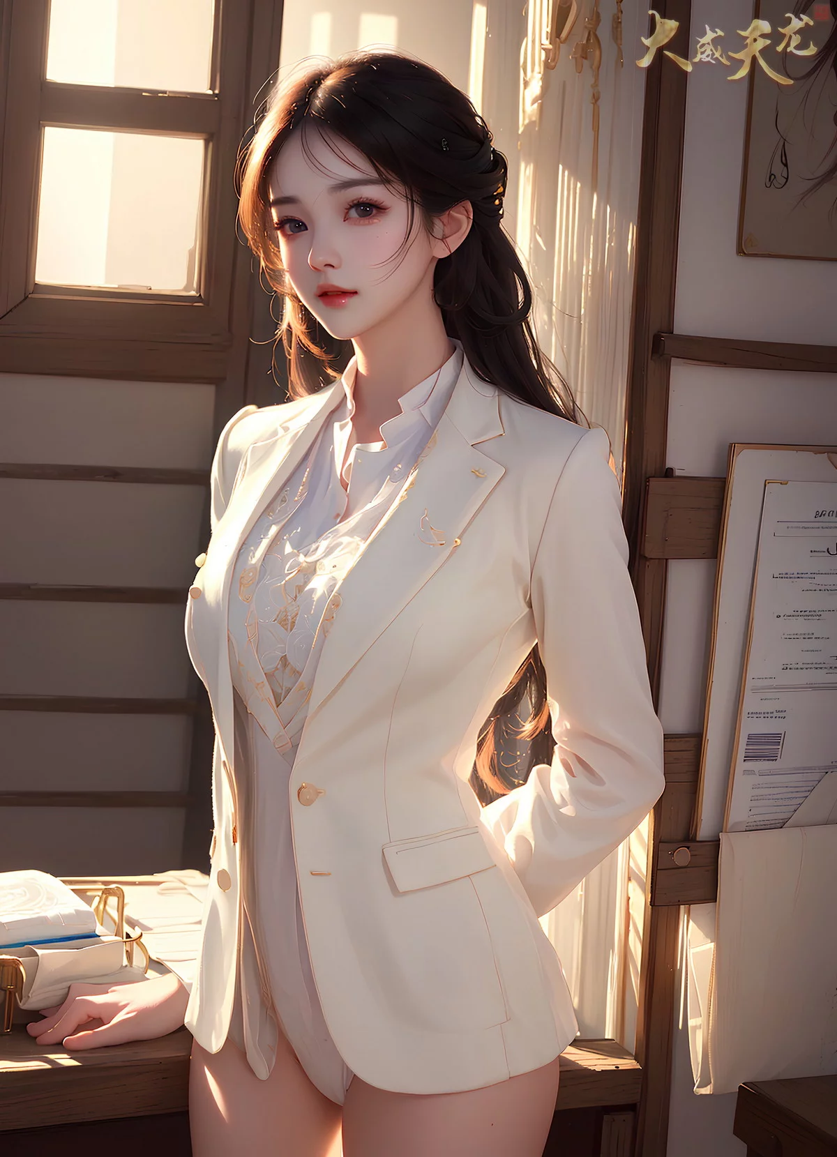 AI美图028期留课老师主题教室里性感制服写真及下载32P