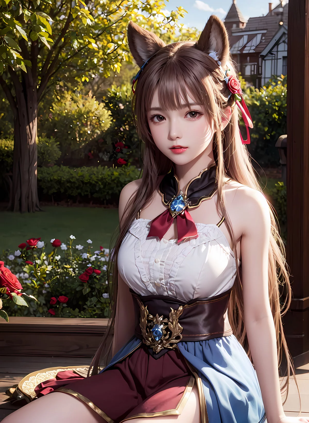 AI美图027期异界猫娘主题性感美少女猫耳娘装扮写真及下载24P