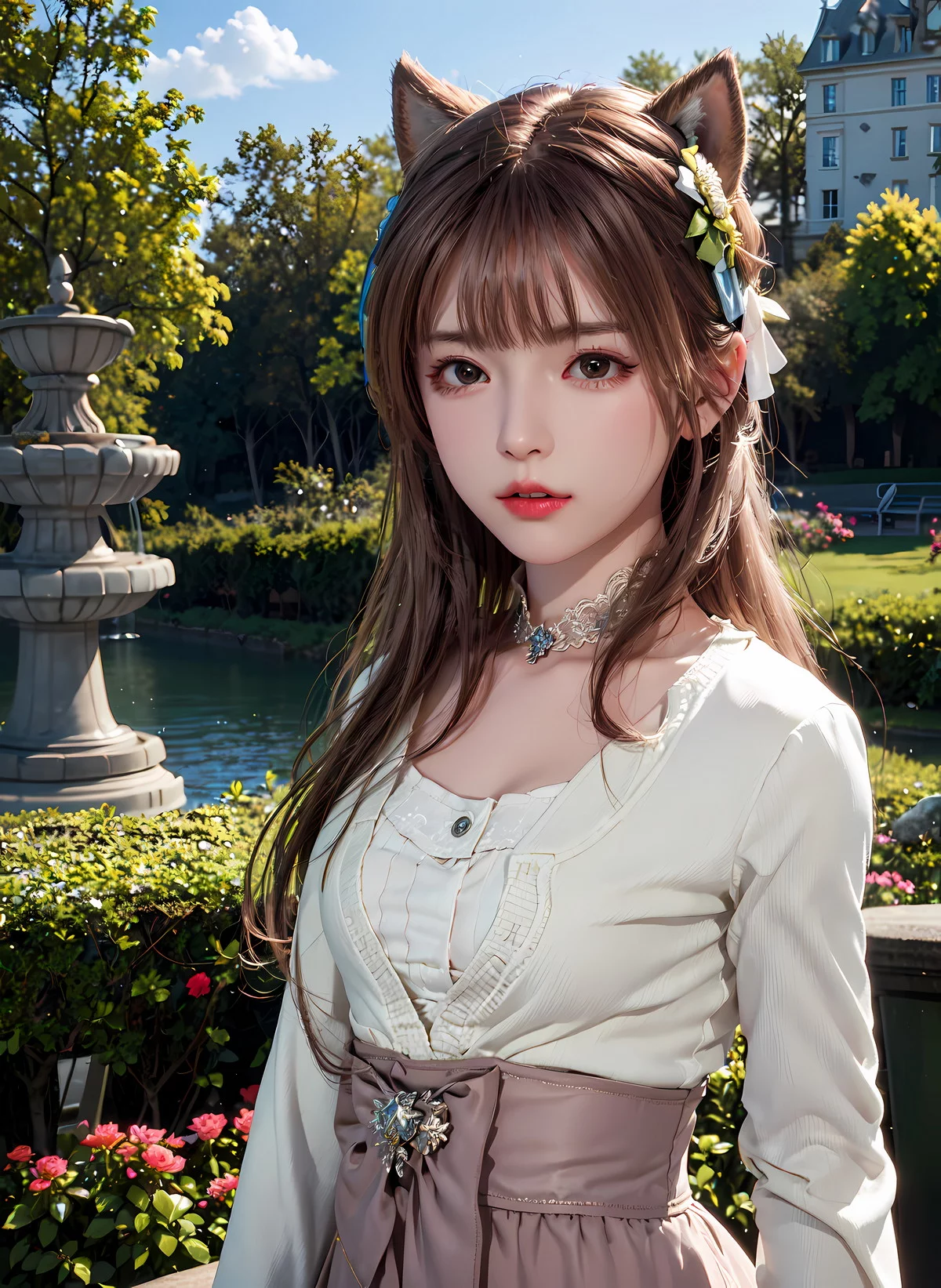AI美图027期异界猫娘主题性感美少女猫耳娘装扮写真及下载24P