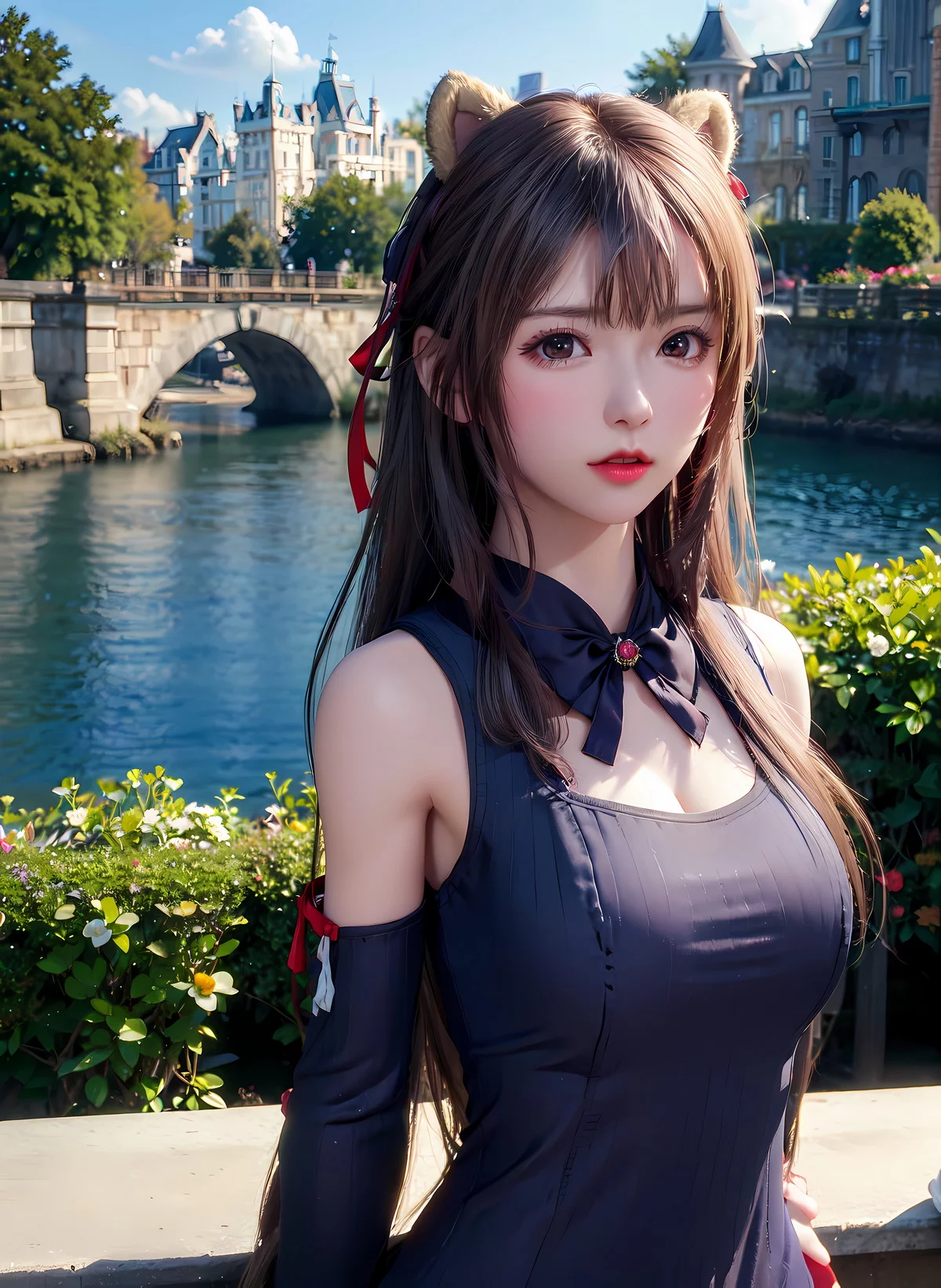 AI美图027期异界猫娘主题性感美少女猫耳娘装扮写真及下载24P