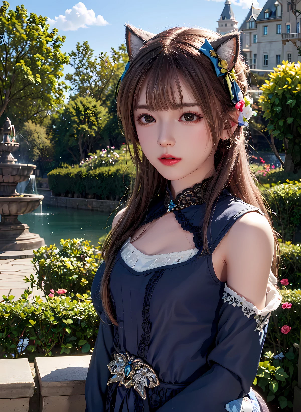 AI美图027期异界猫娘主题性感美少女猫耳娘装扮写真及下载24P