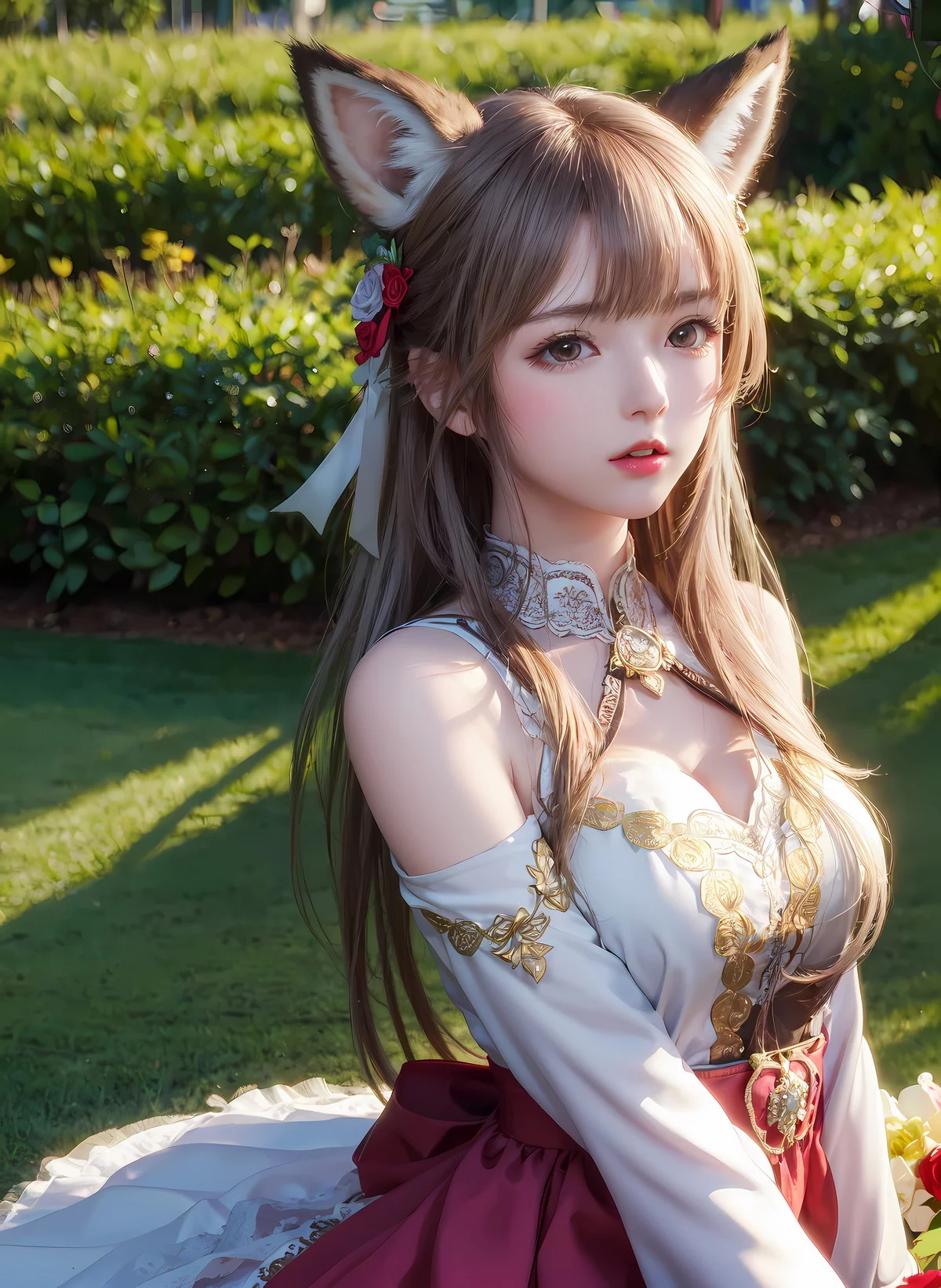 AI美图027期异界猫娘主题性感美少女猫耳娘装扮写真及下载24P