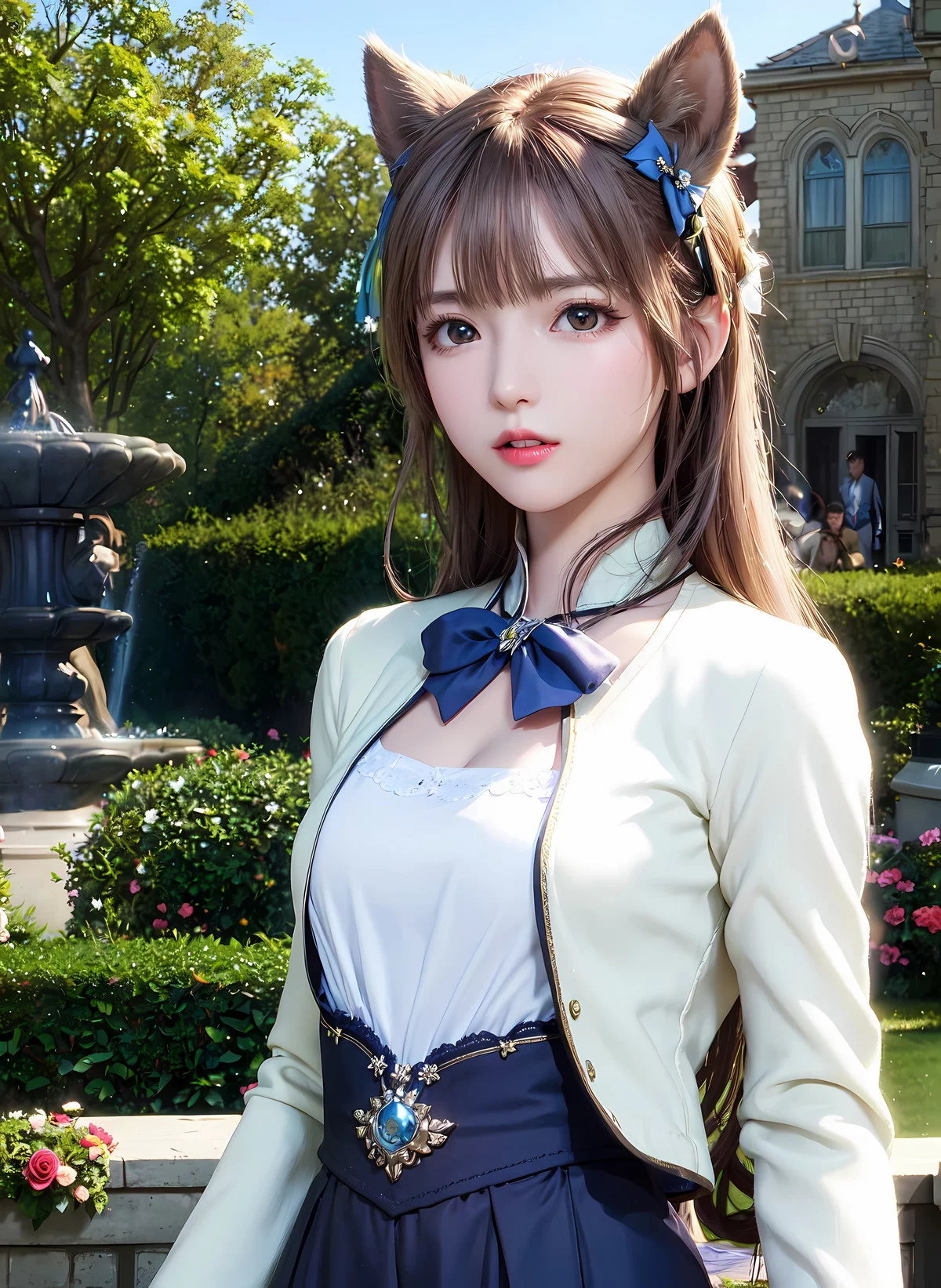 AI美图027期异界猫娘主题性感美少女猫耳娘装扮写真及下载24P