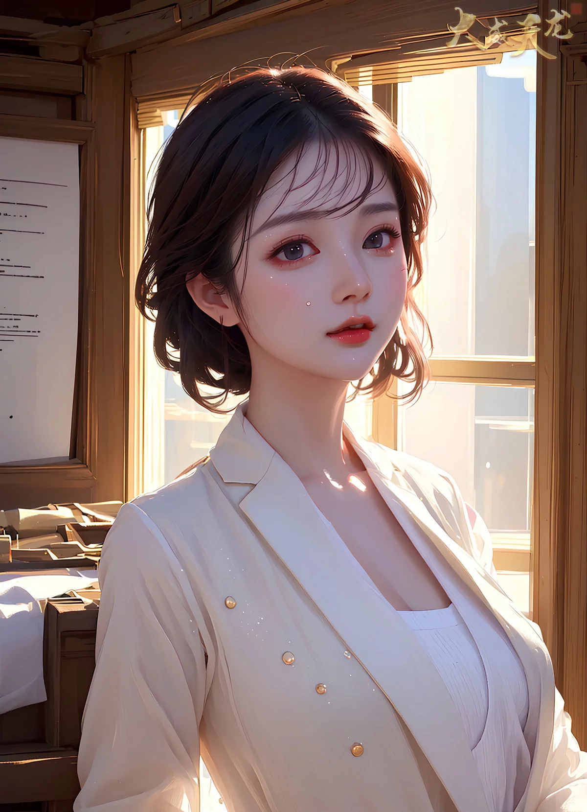 AI美图028期留课老师主题教室里性感制服写真及下载32P
