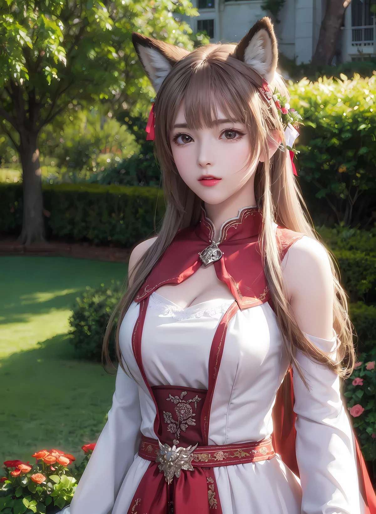 AI美图027期异界猫娘主题性感美少女猫耳娘装扮写真及下载24P