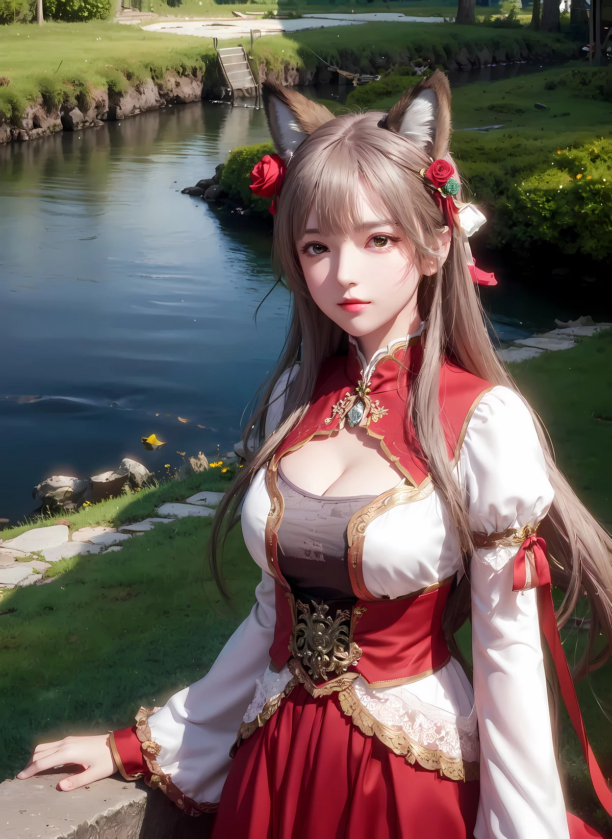 AI美图027期异界猫娘主题性感美少女猫耳娘装扮写真及下载24P