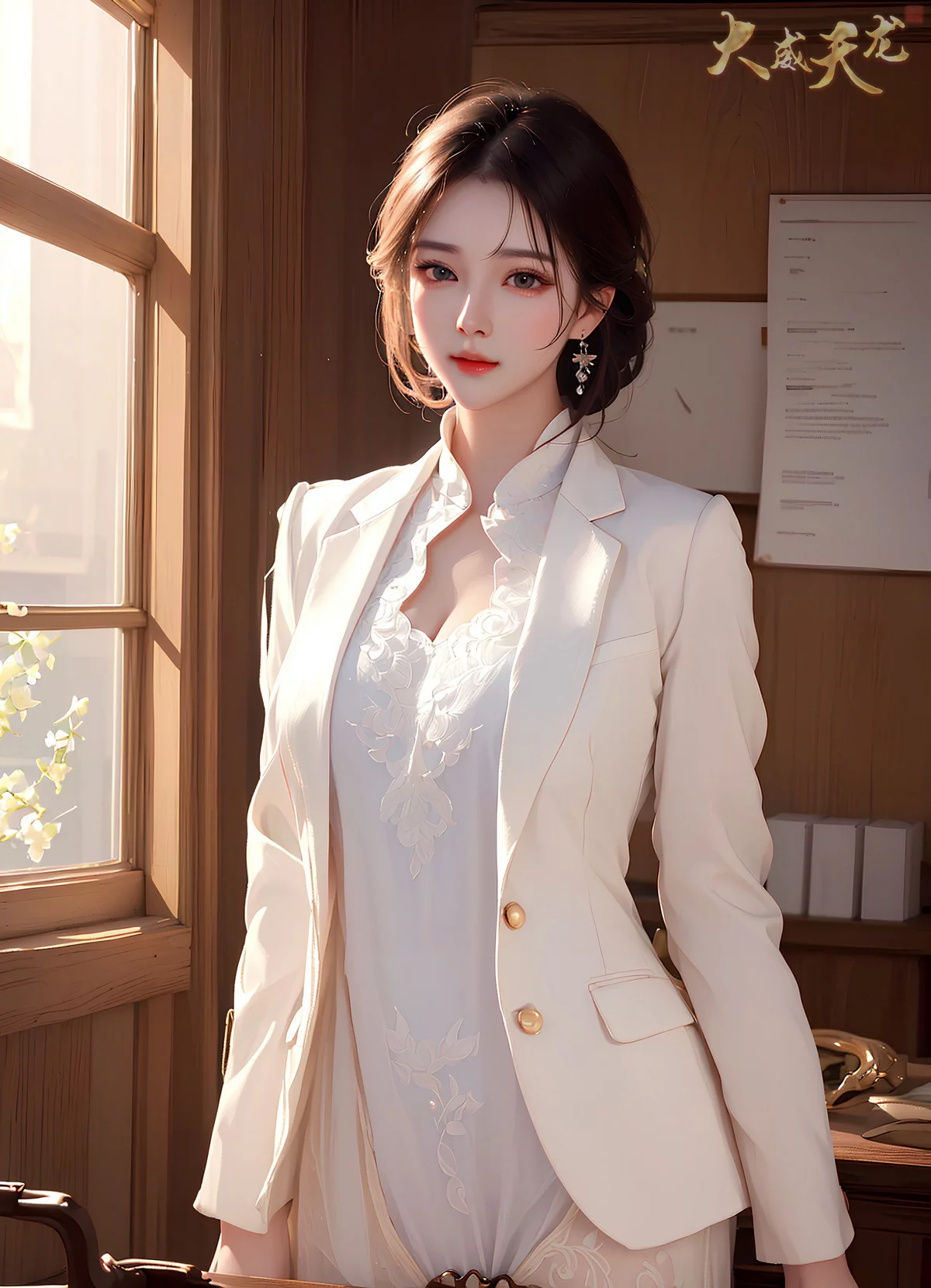 AI美图028期留课老师主题教室里性感制服写真及下载32P