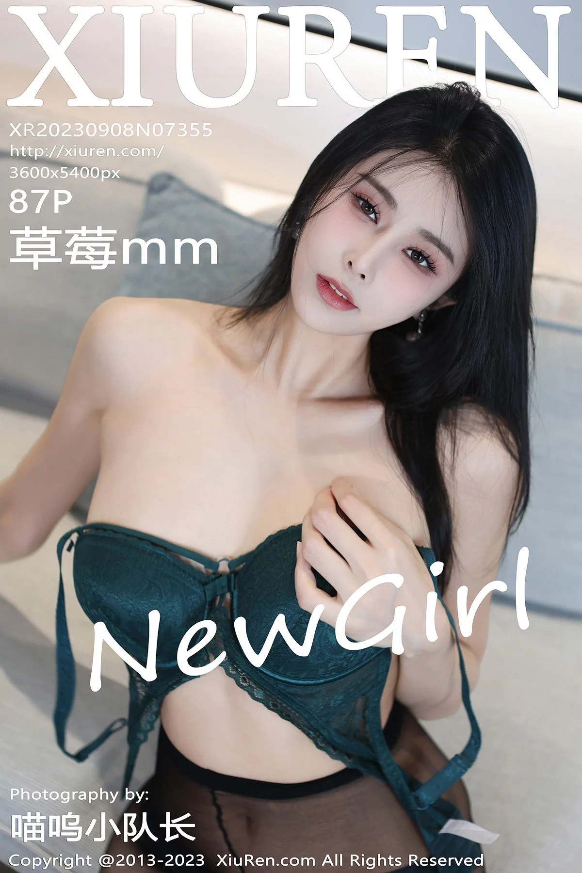 XiuRen第7355期_模特草莓mm性感黑色短款旗袍露暗绿色内衣秀曼妙身姿诱惑写真87P