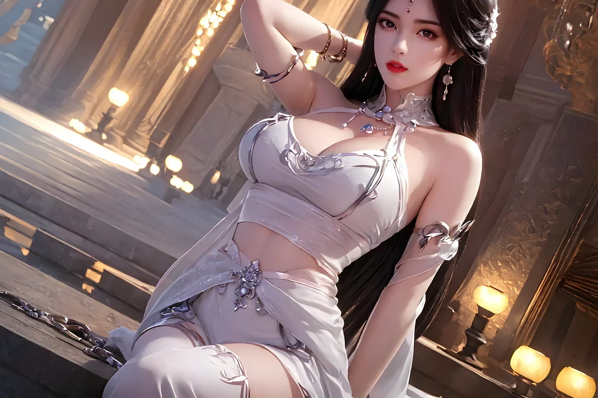 AI美图036期月婵主题古典美女性感服饰秀完美身材写真及下载52P