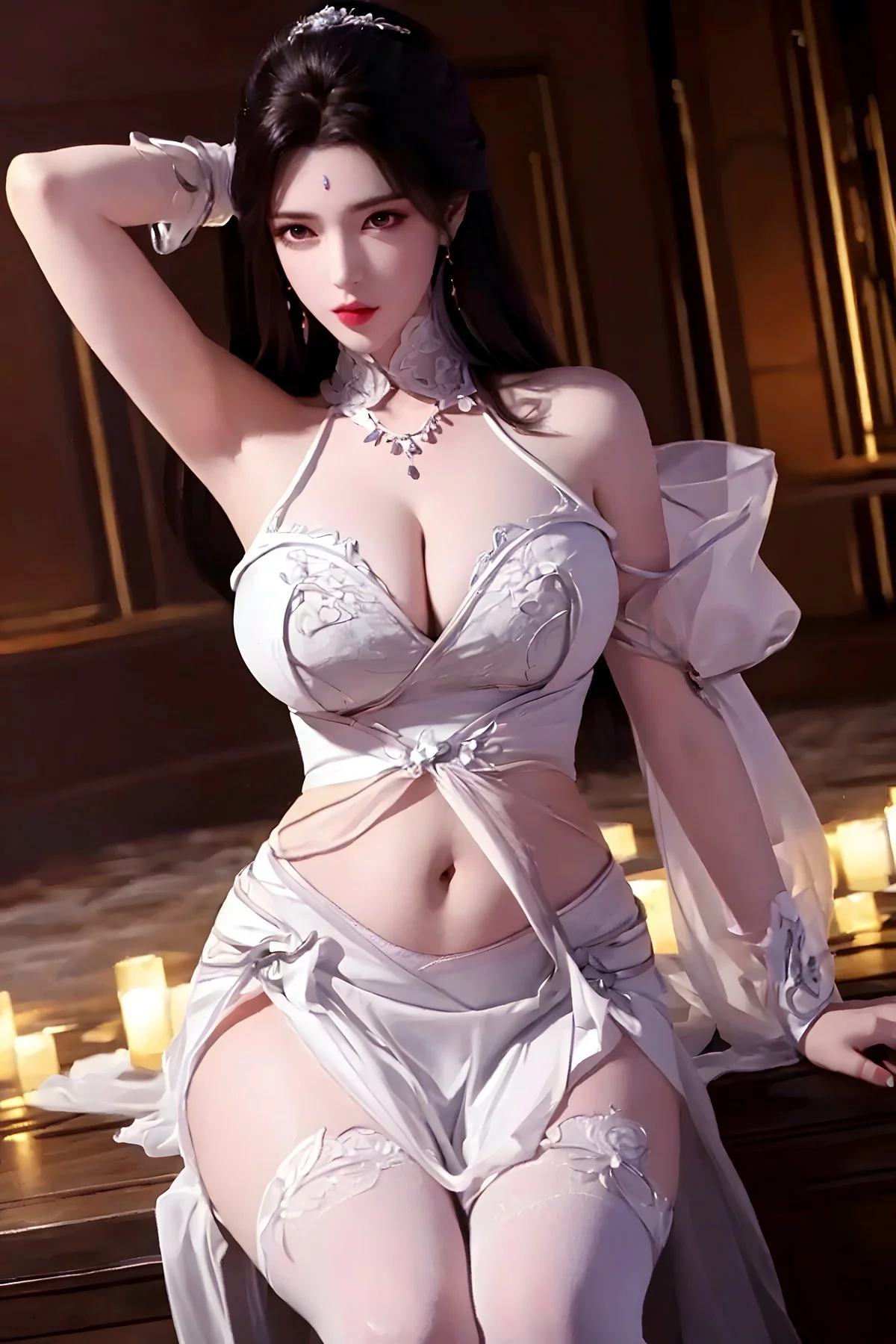 AI美图036期月婵主题古典美女性感服饰秀完美身材写真及下载52P