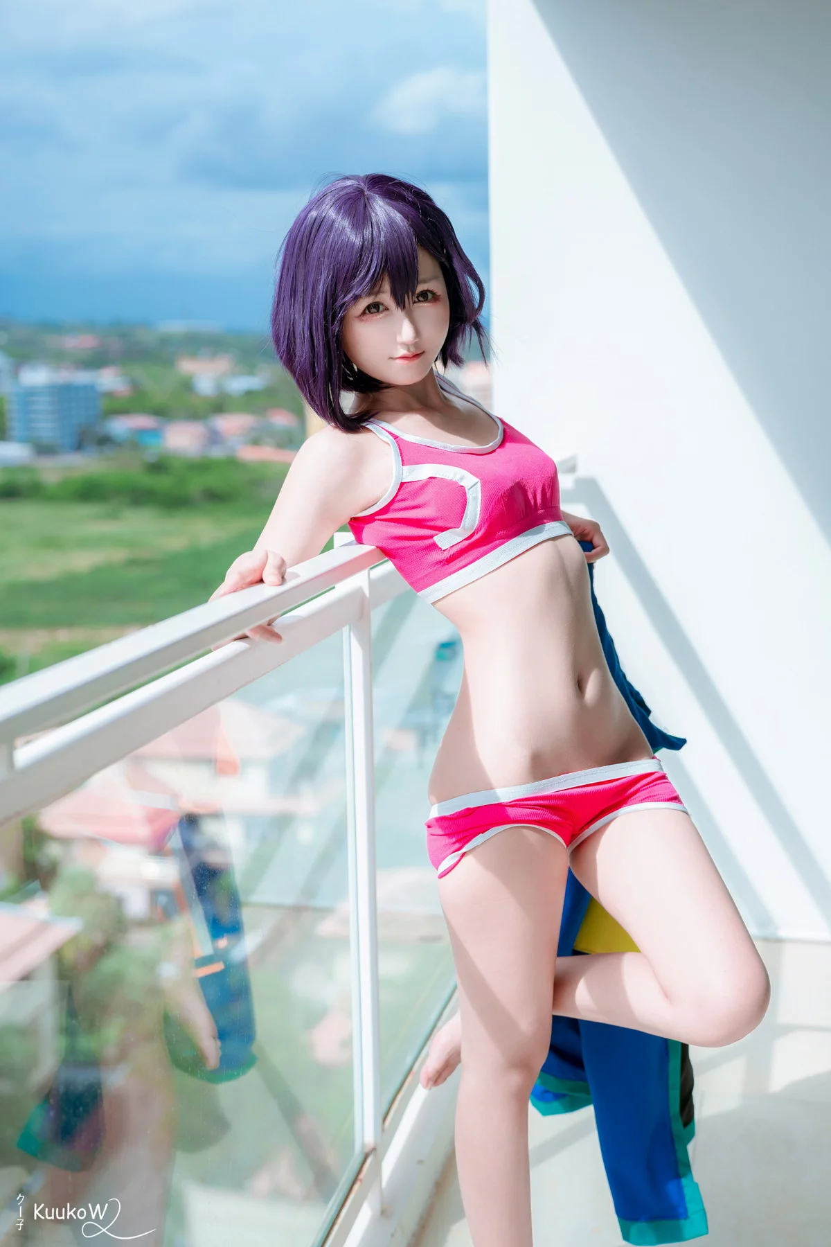 越南妹子KuukoW-Shizuka Mikazuki主题脱外套露性感红色运动内衣完美诱惑写真31P