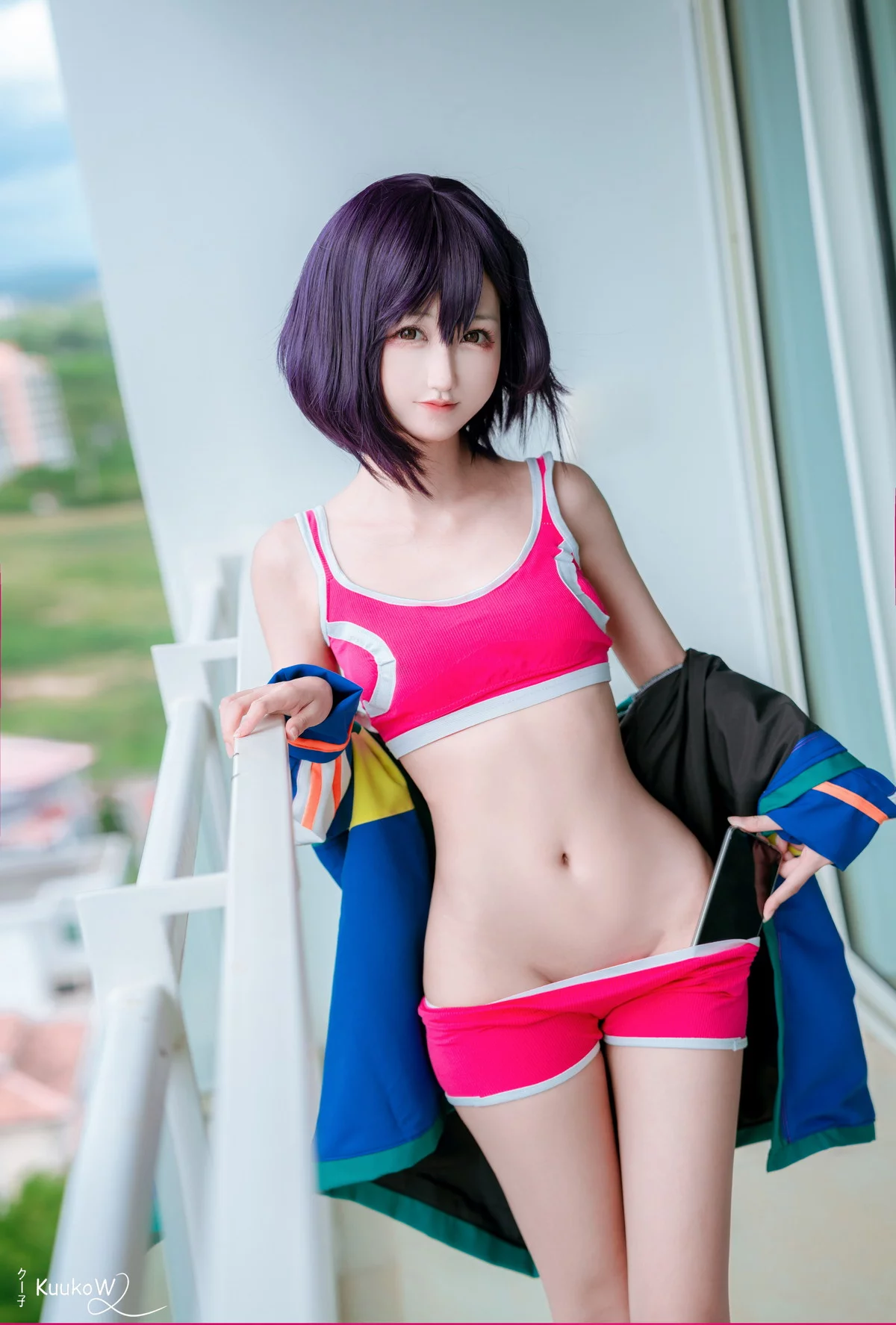 越南妹子KuukoW-Shizuka Mikazuki主题脱外套露性感红色运动内衣完美诱惑写真31P