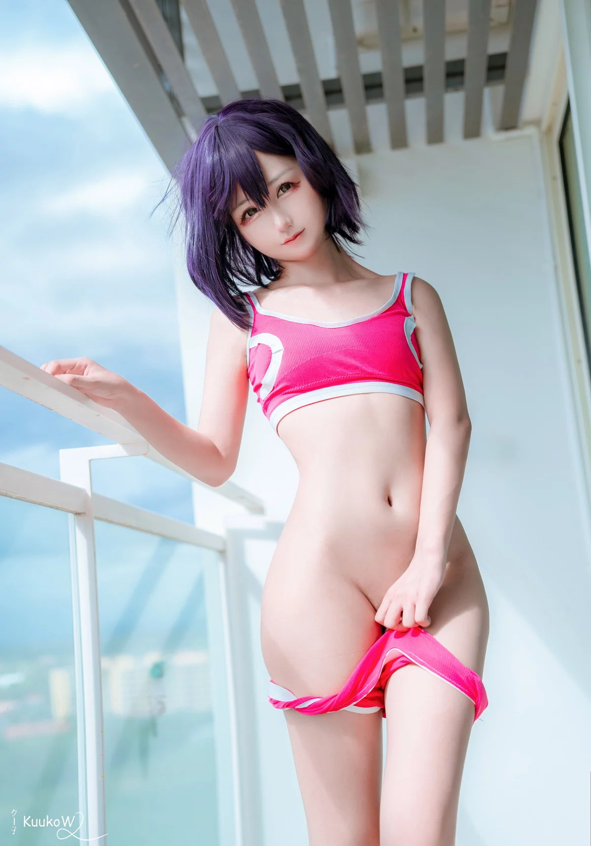 越南妹子KuukoW-Shizuka Mikazuki主题脱外套露性感红色运动内衣完美诱惑写真31P