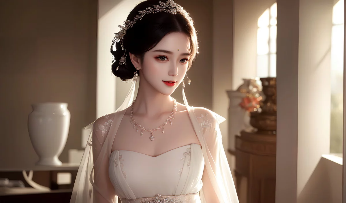 AI美图007期巧笑倩兮主题性感睡衣美女写真及下载50P