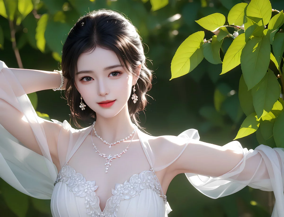 AI美图007期巧笑倩兮主题性感睡衣美女写真及下载50P