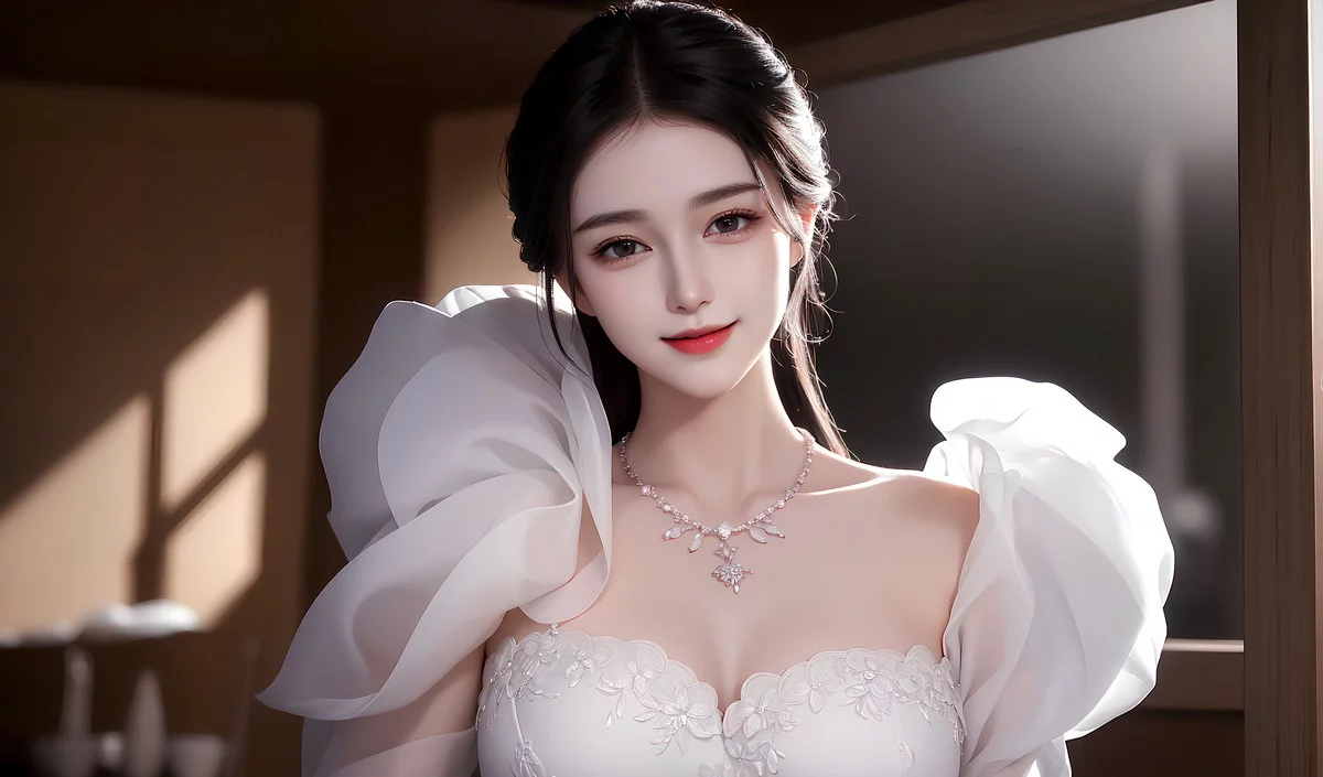 AI美图007期巧笑倩兮主题性感睡衣美女写真及下载50P