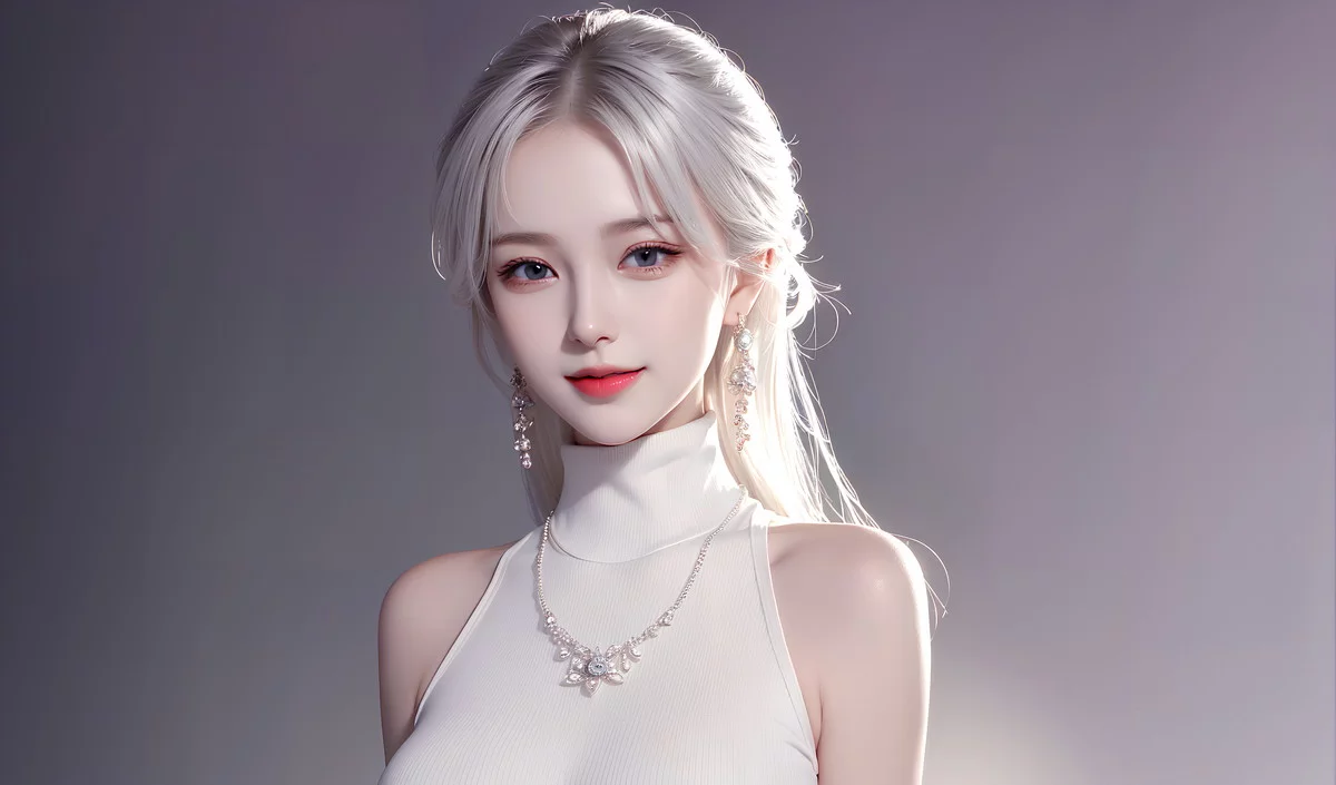 AI美图007期巧笑倩兮主题性感睡衣美女写真及下载50P