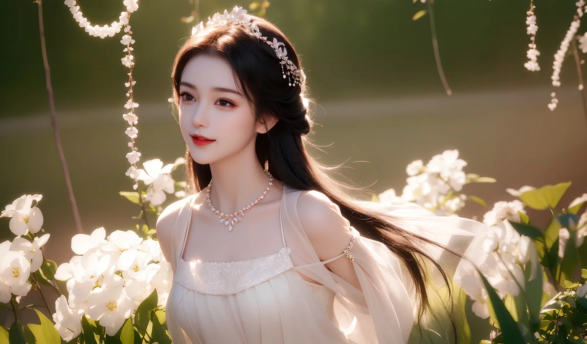 AI美图007期巧笑倩兮主题性感睡衣美女写真及下载50P